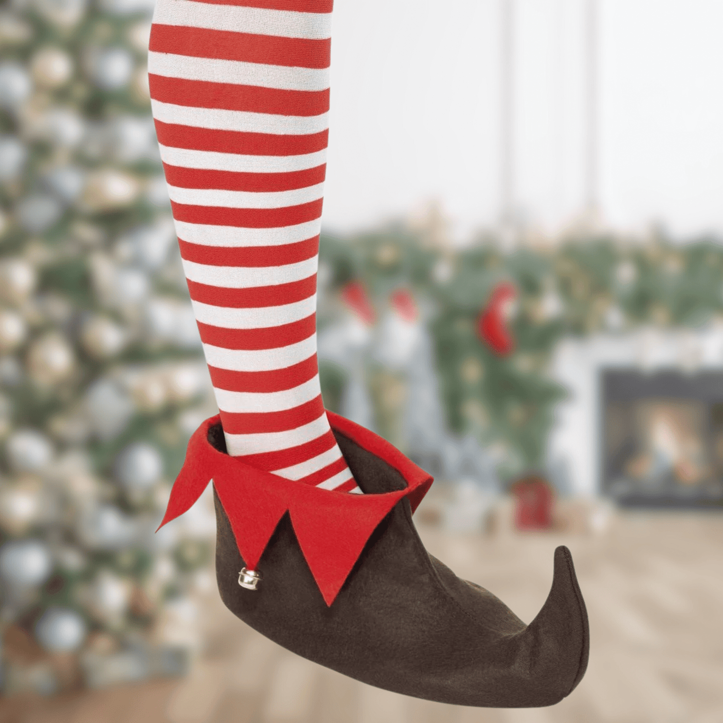 Brown Elf Shoes with Bells - Perfect Fancy Dress Accessory | The Party Hut