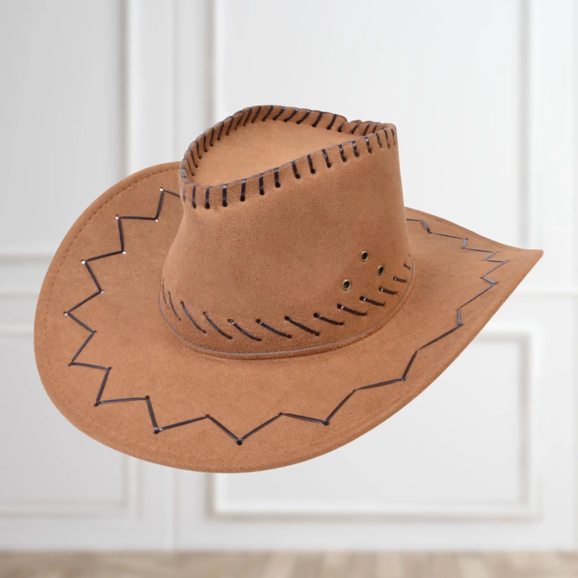 Brown Stitched Cowboy Hat – Classic Western Accessory