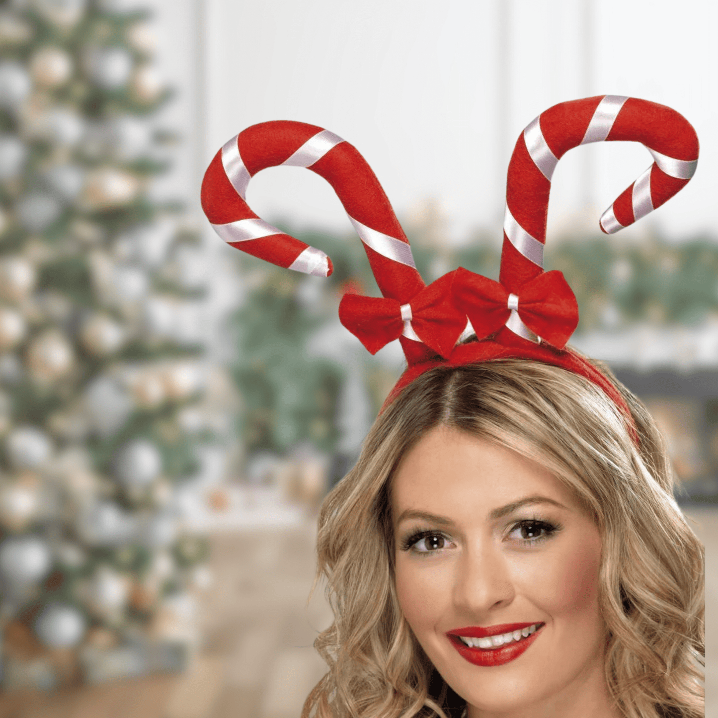 Candy Cane Headband – Festive Christmas Accessory for Holiday Fun | The Party Hut