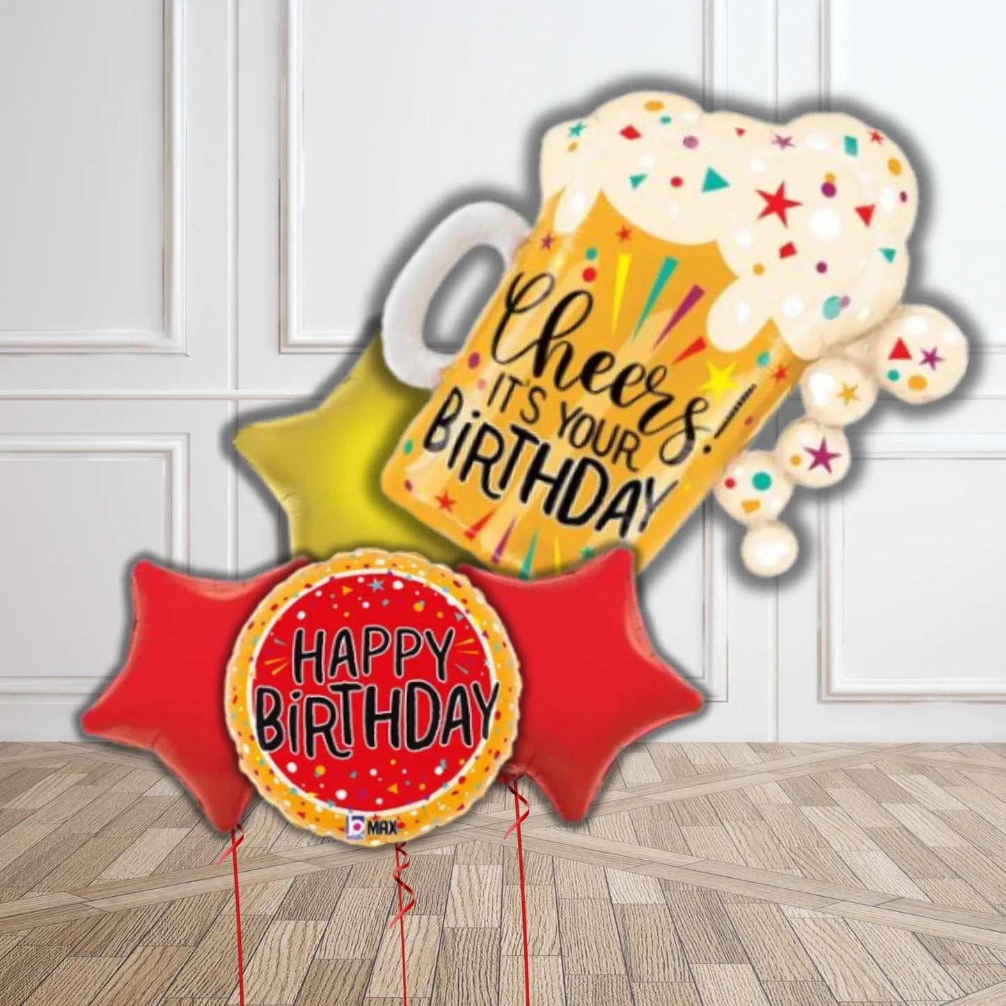 Cheers Birthday Beer Balloon Bouquet | The Party Hut