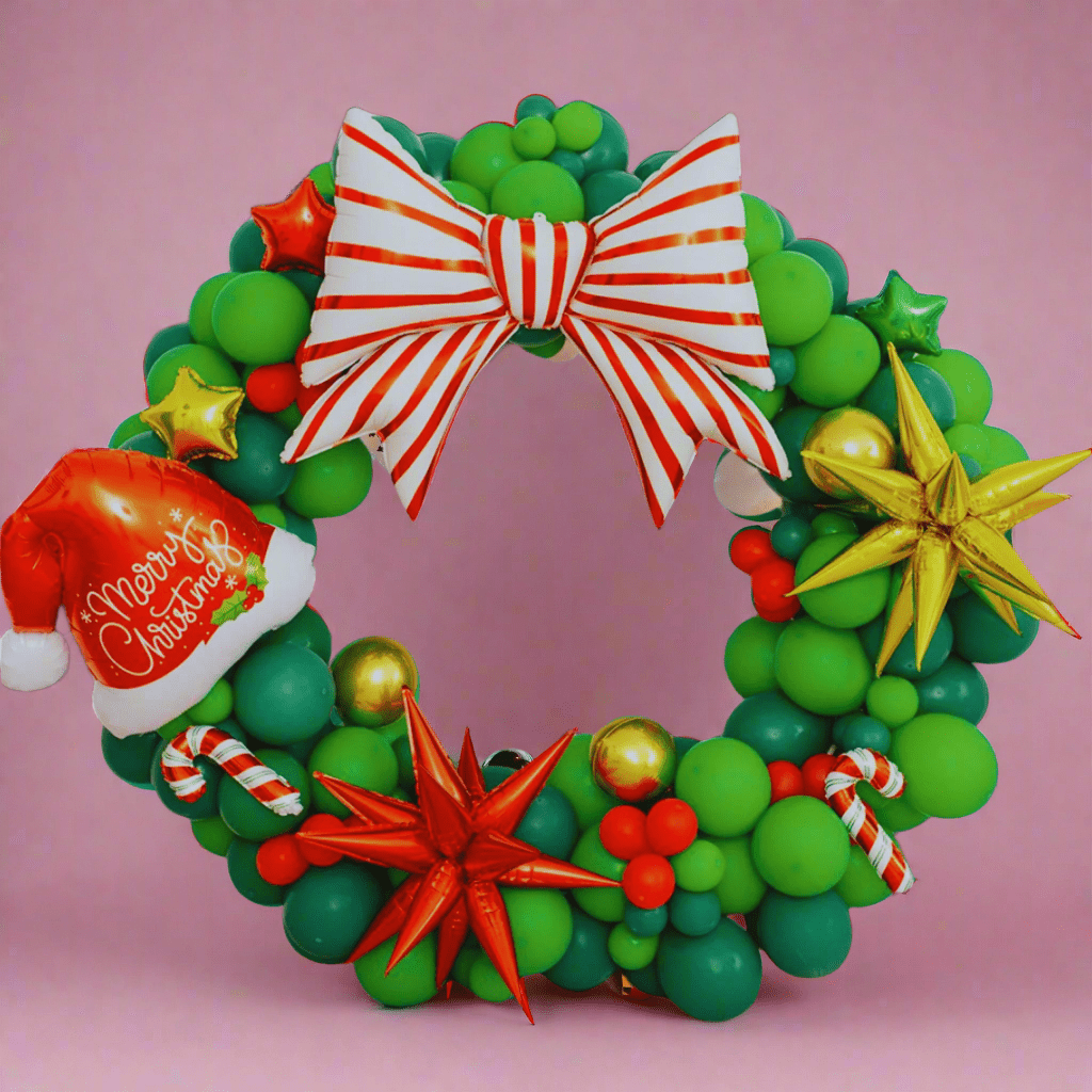 Christmas Balloon Wreath Hoop Arch