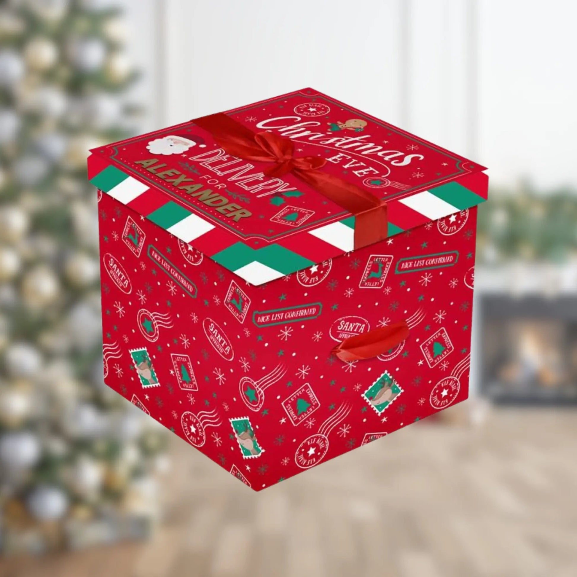 Christmas Eve Delivery Square Flat Pack Gift Box