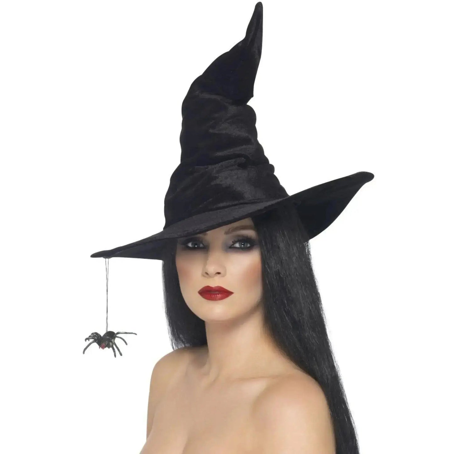 Classic Black Witch Hat With Spider | The Party Hut