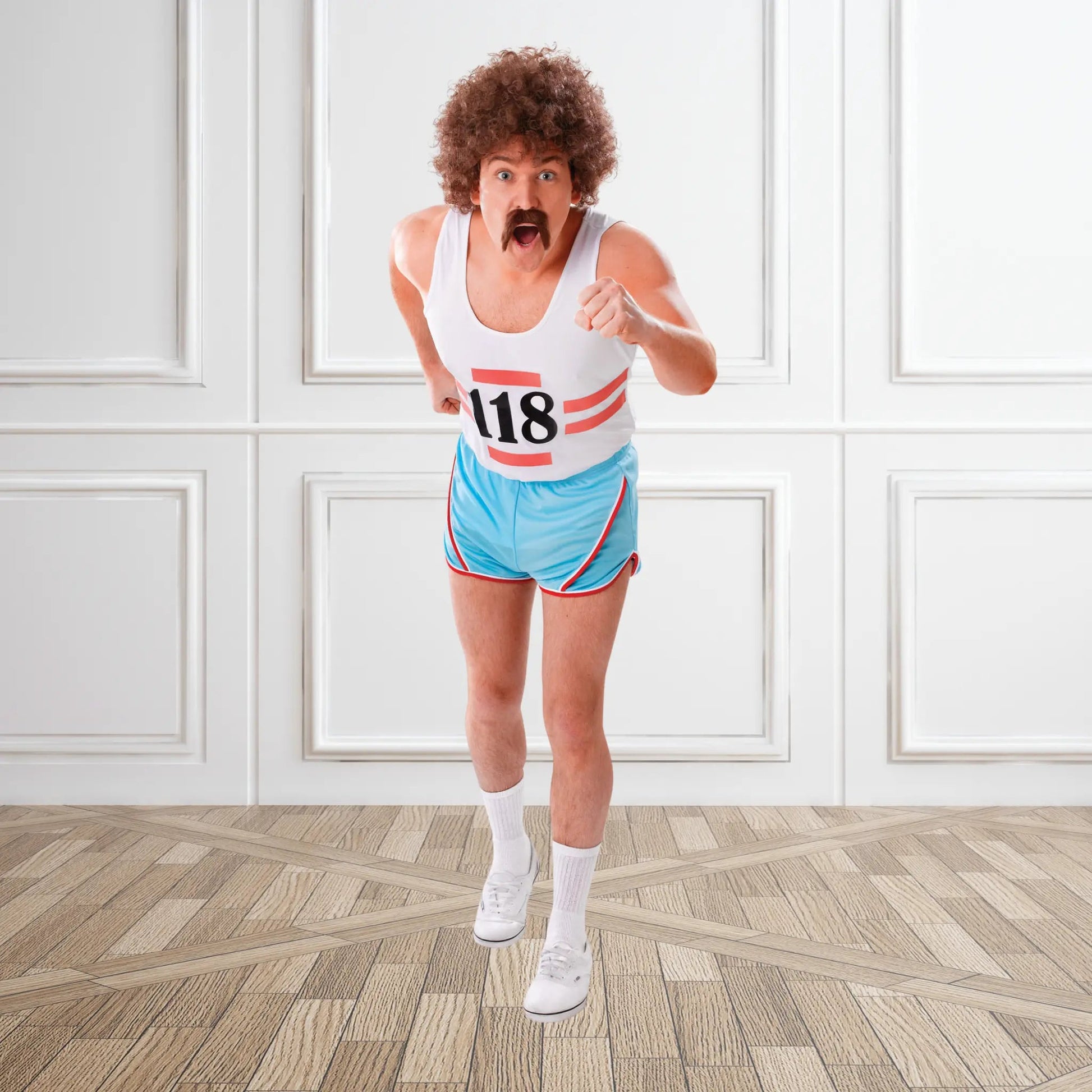 Classic Running Vest and Shorts Costume – Retro Athlete Look