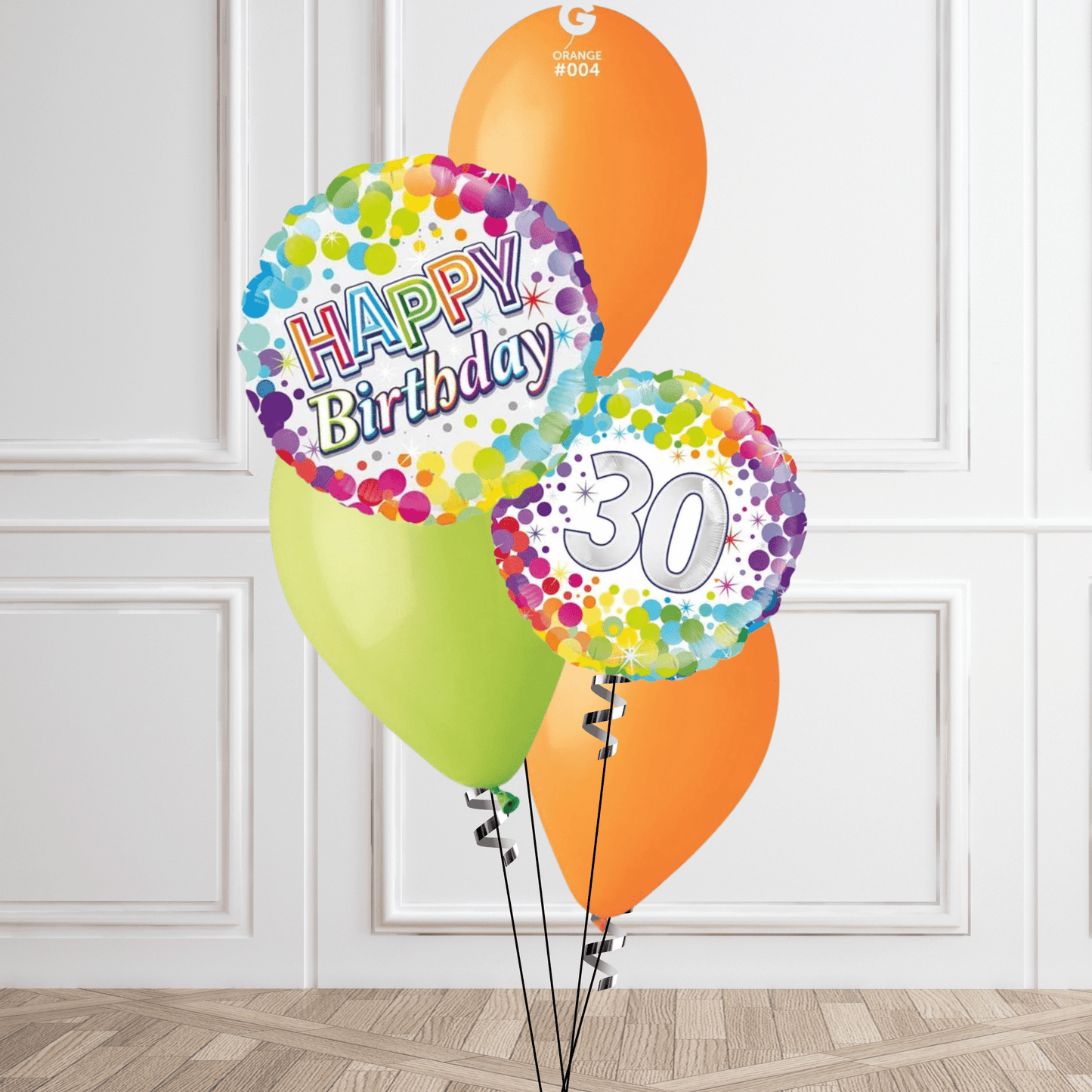 Colourful Confetti 30th Birthday Balloon Bouquet | The Party Hut