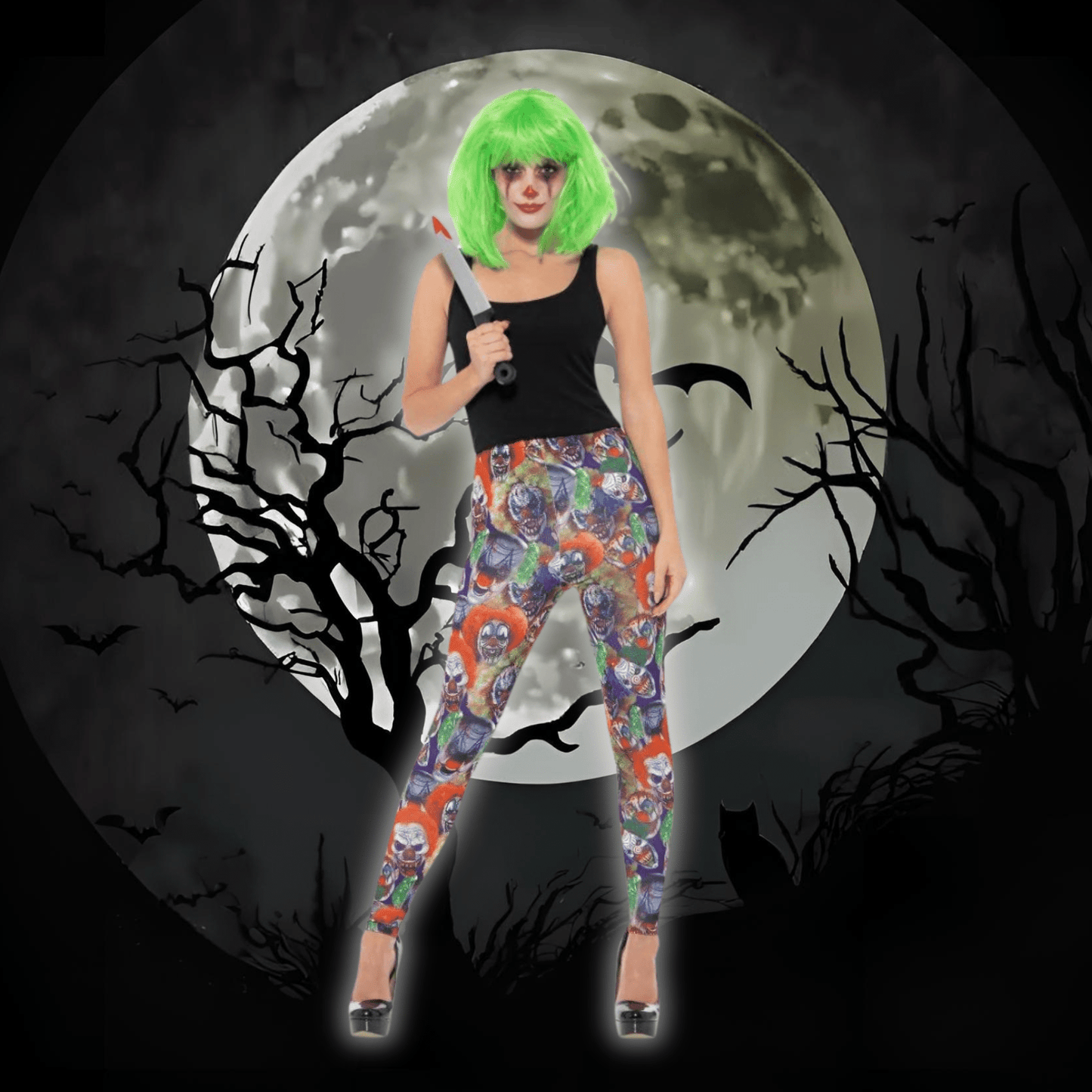 Creepy Clown Leggings | The Party Hut