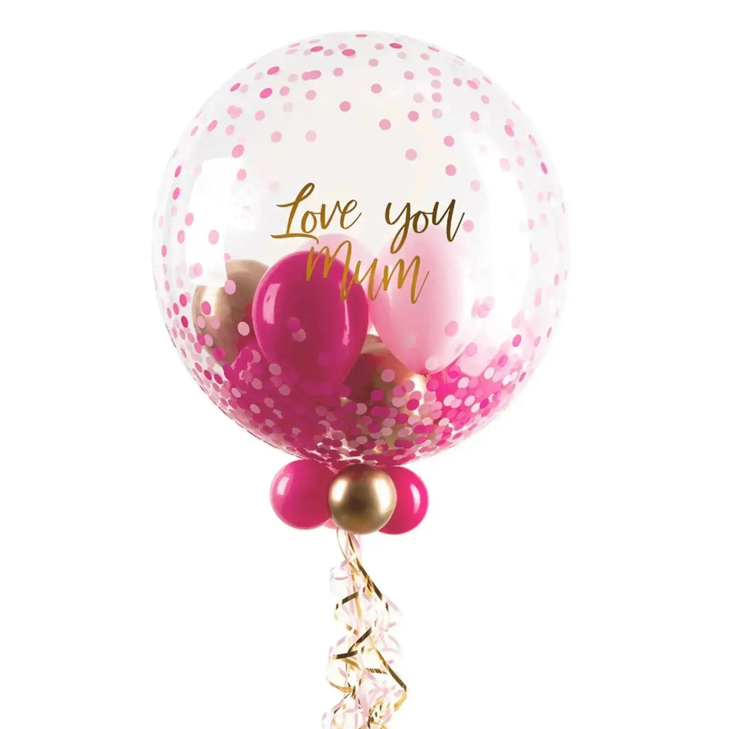 Deco Bubble Balloon - Pink Confetti Dots | The Party Hut