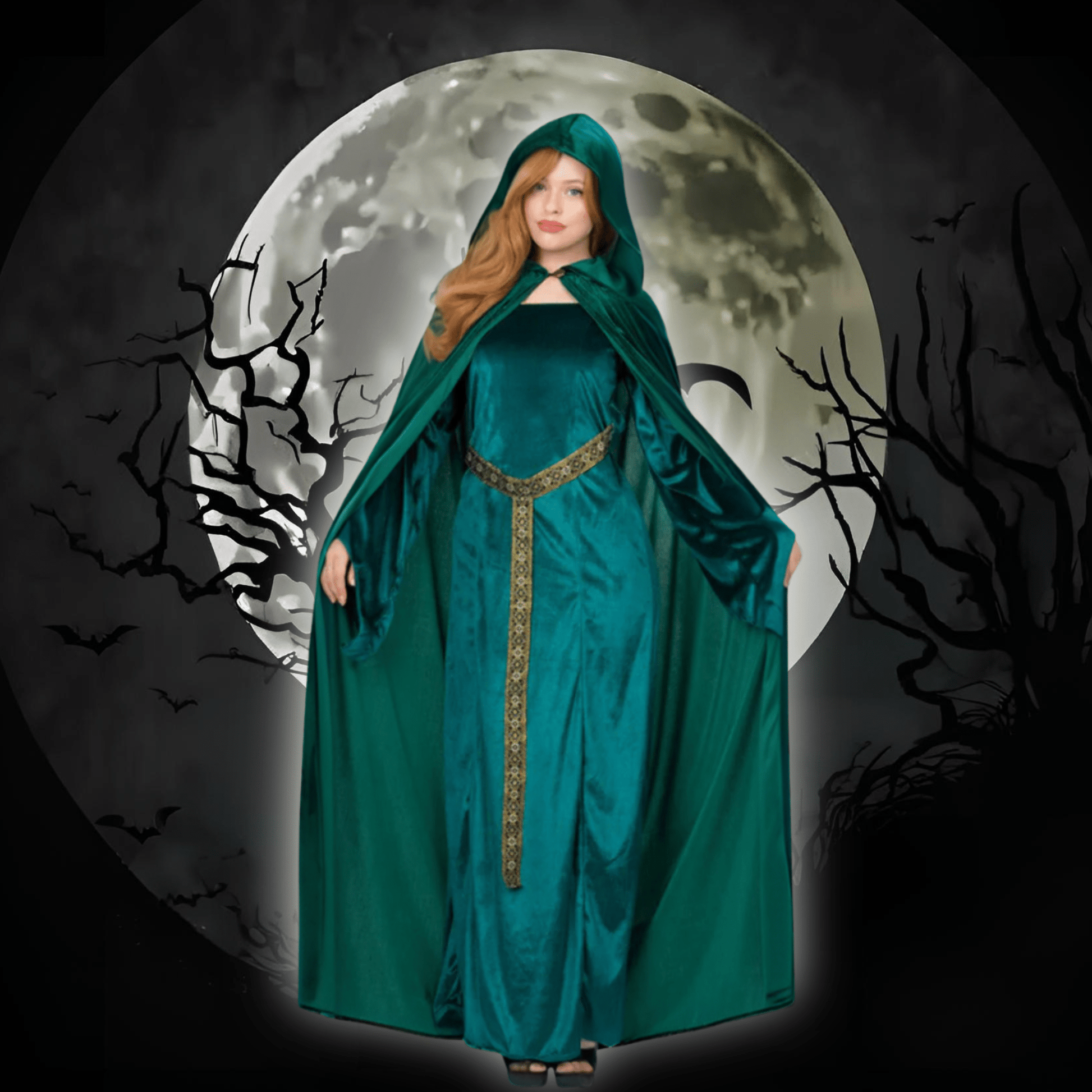 Deluxe Emerald Green Cloak - Enchantment of the Night