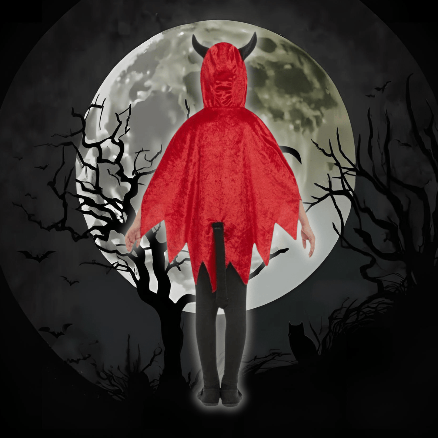 Devil Hooded Cape - Kids | The Party Hut