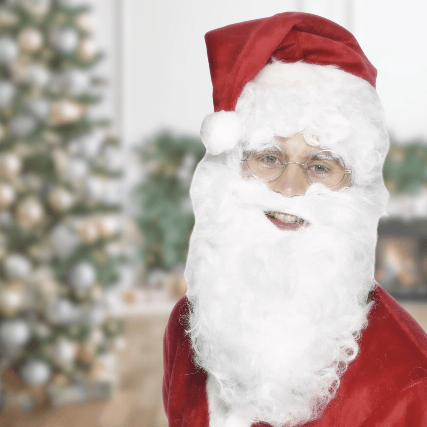 Economy Santa Beard – Classic White Beard for Santa Costumes and Holiday Events | The Party Hut