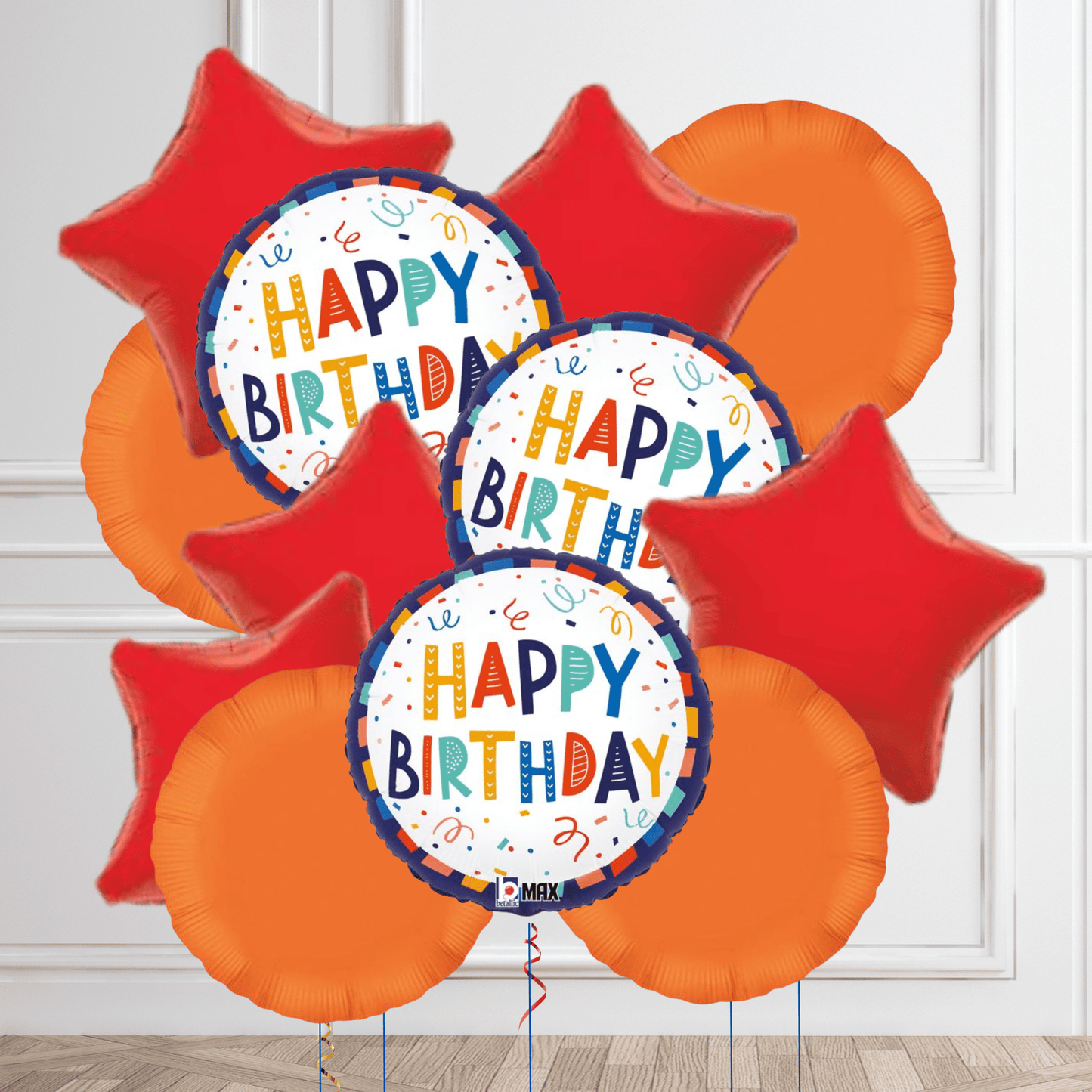 Festive Birthday Foil Balloon Package – Multi - Coloured Celebration Decor | The Party Hut