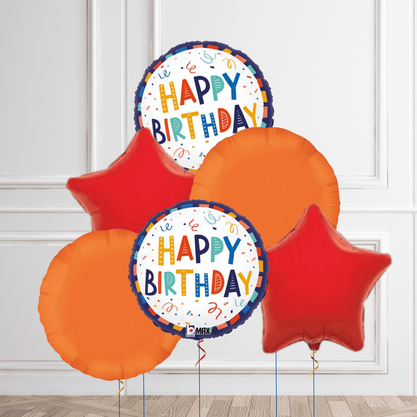 Festive Birthday Foil Balloon Package – Multi - Coloured Celebration Decor | The Party Hut