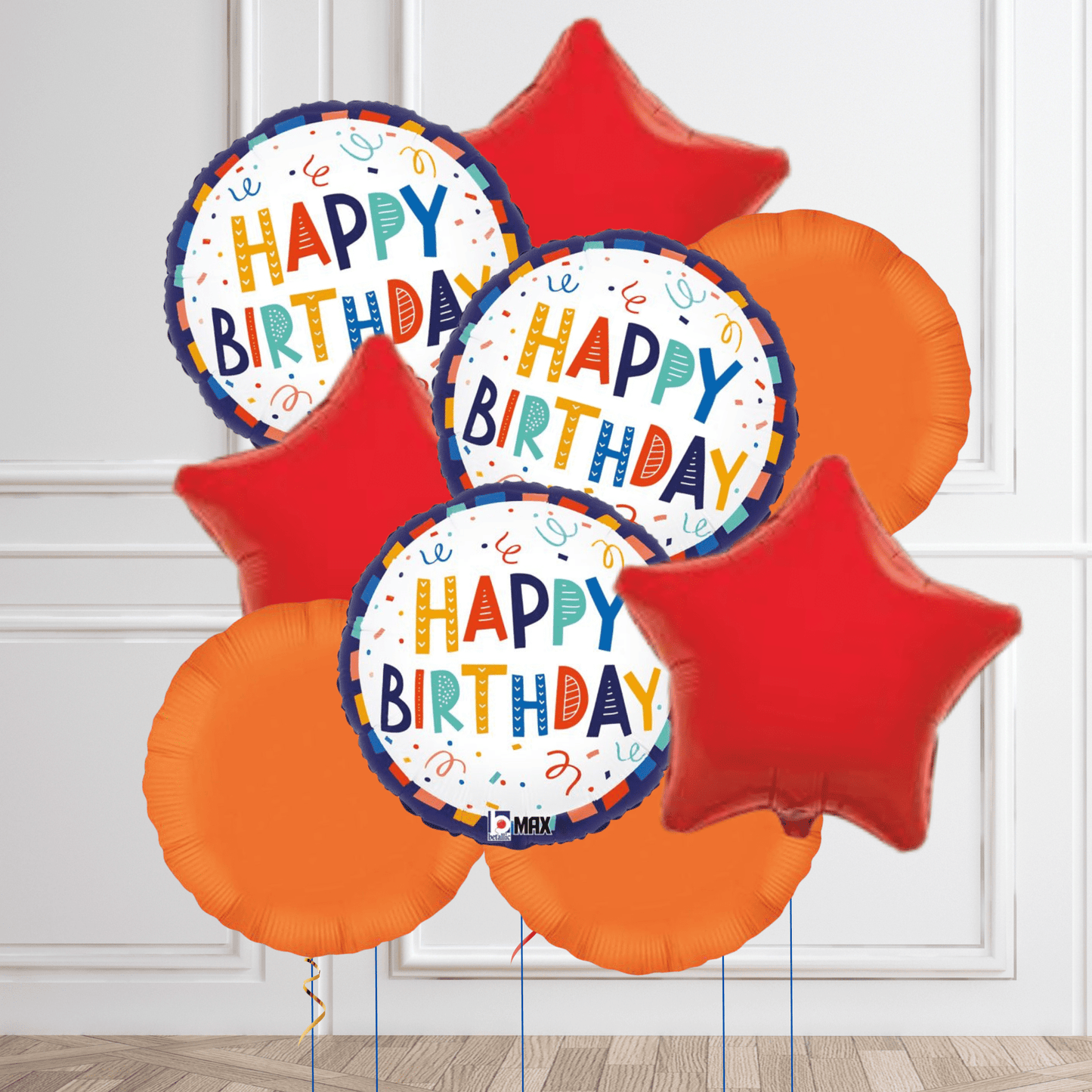 Festive Birthday Foil Balloon Package – Multi - Coloured Celebration Decor | The Party Hut