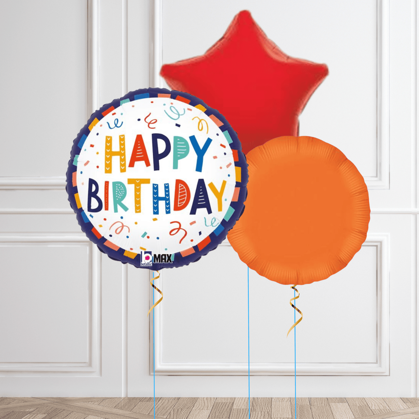 Festive Birthday Foil Balloon Package – Multi - Coloured Celebration Decor | The Party Hut