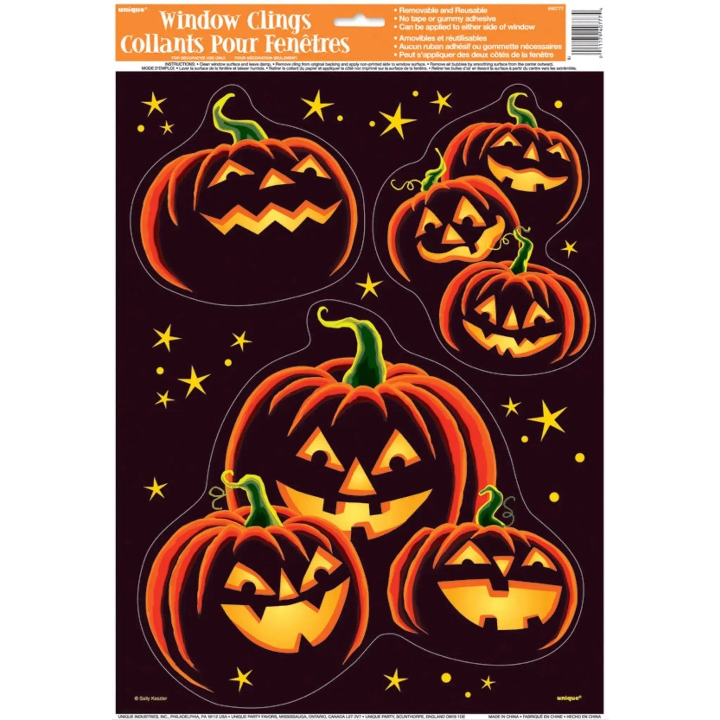 Festive Pumpkin Window Stickers | The Party Hut