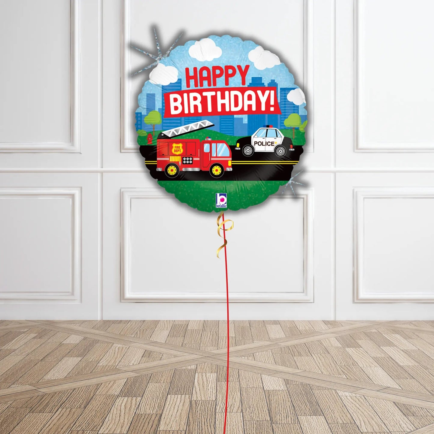 Fire Truck Birthday Balloon Bouquet Set | The Party Hut