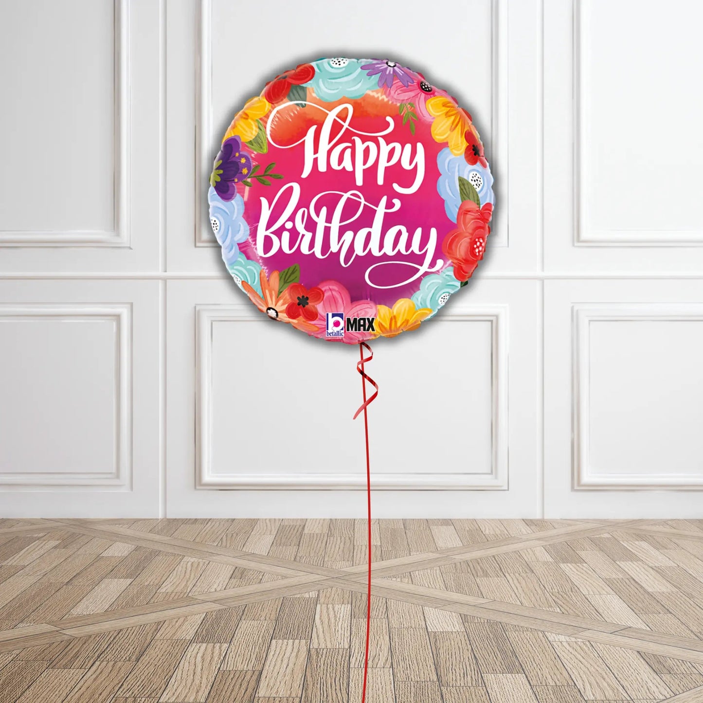 Floral Burst Happy Birthday Balloon Bouquet | The Party Hut