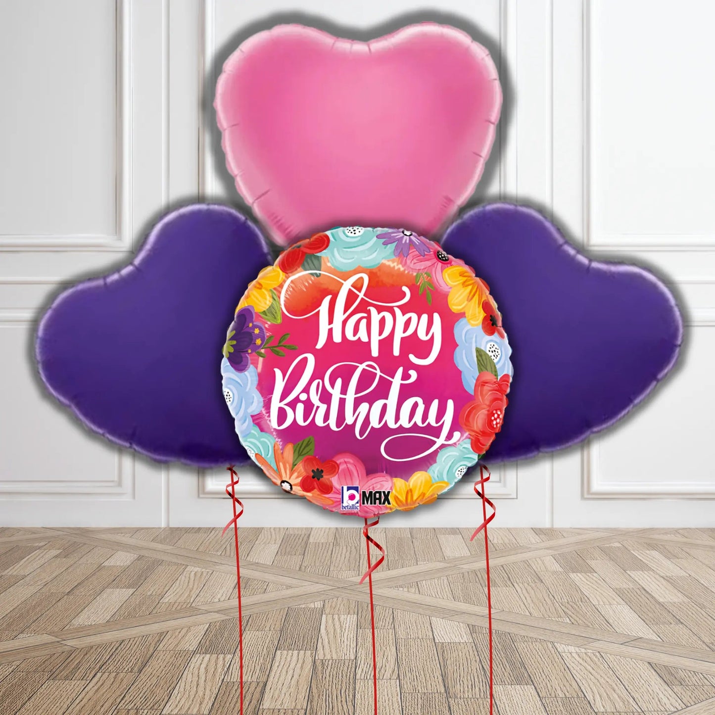 Floral Burst Happy Birthday Balloon Bouquet | The Party Hut