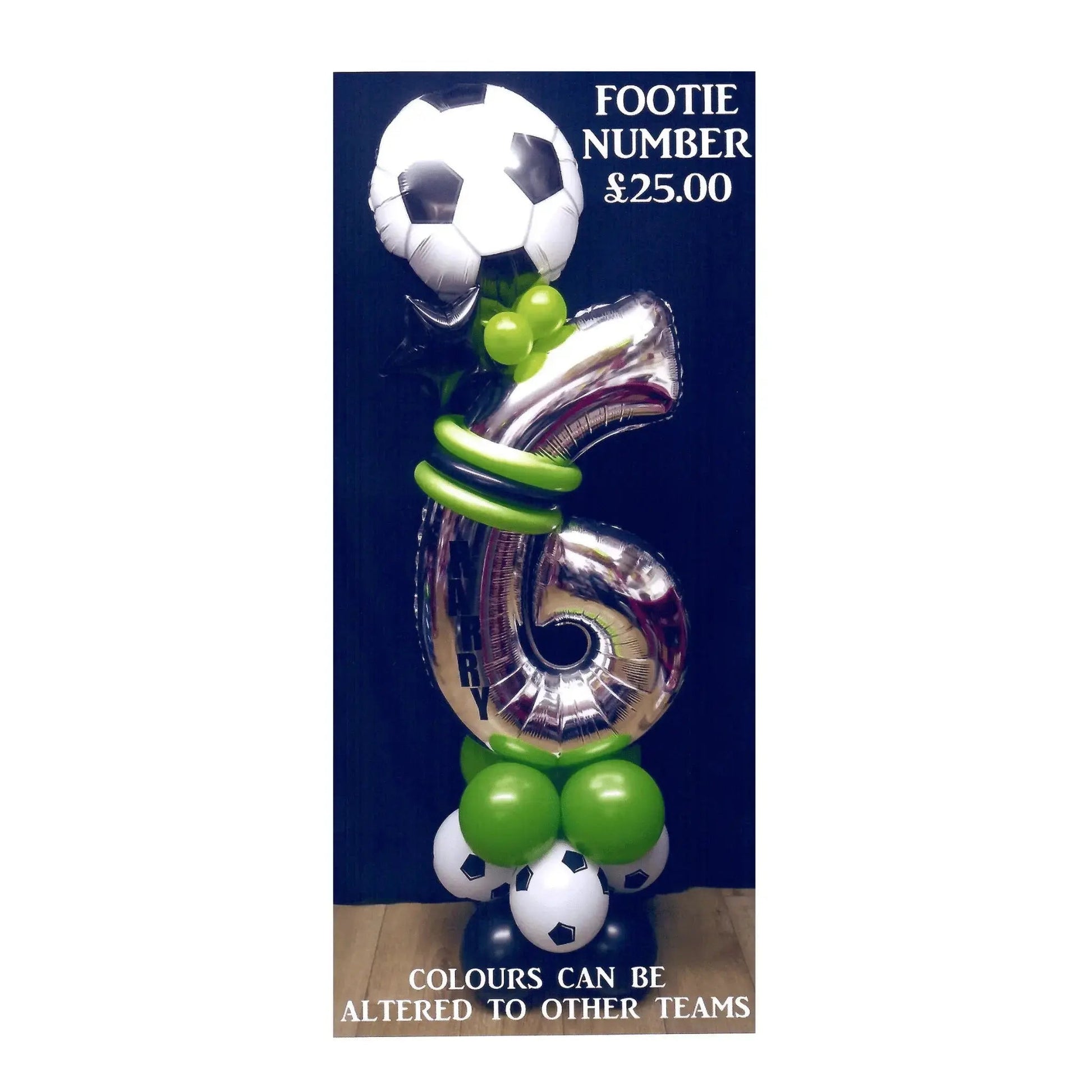 Football Fanatic Number Stander Balloon