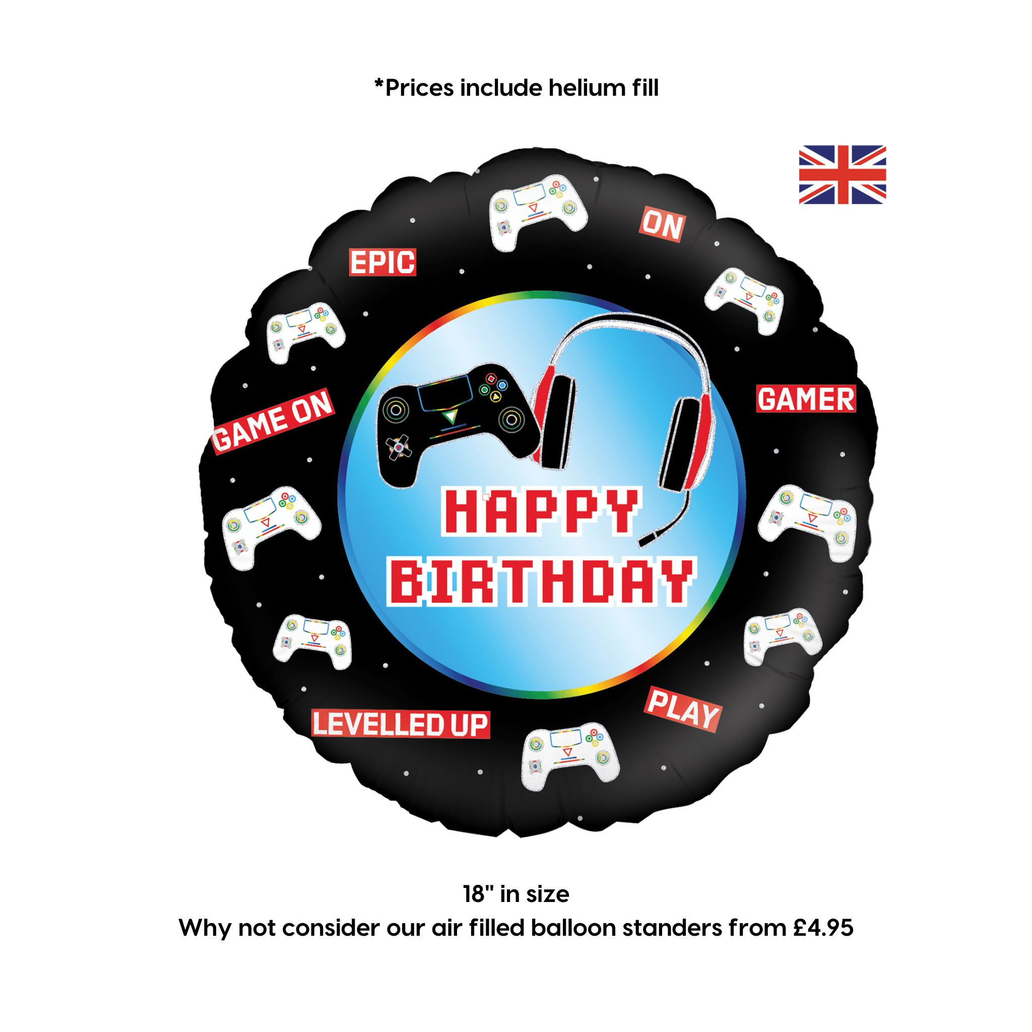 Gaming Controller Birthday Balloon | The Party Hut