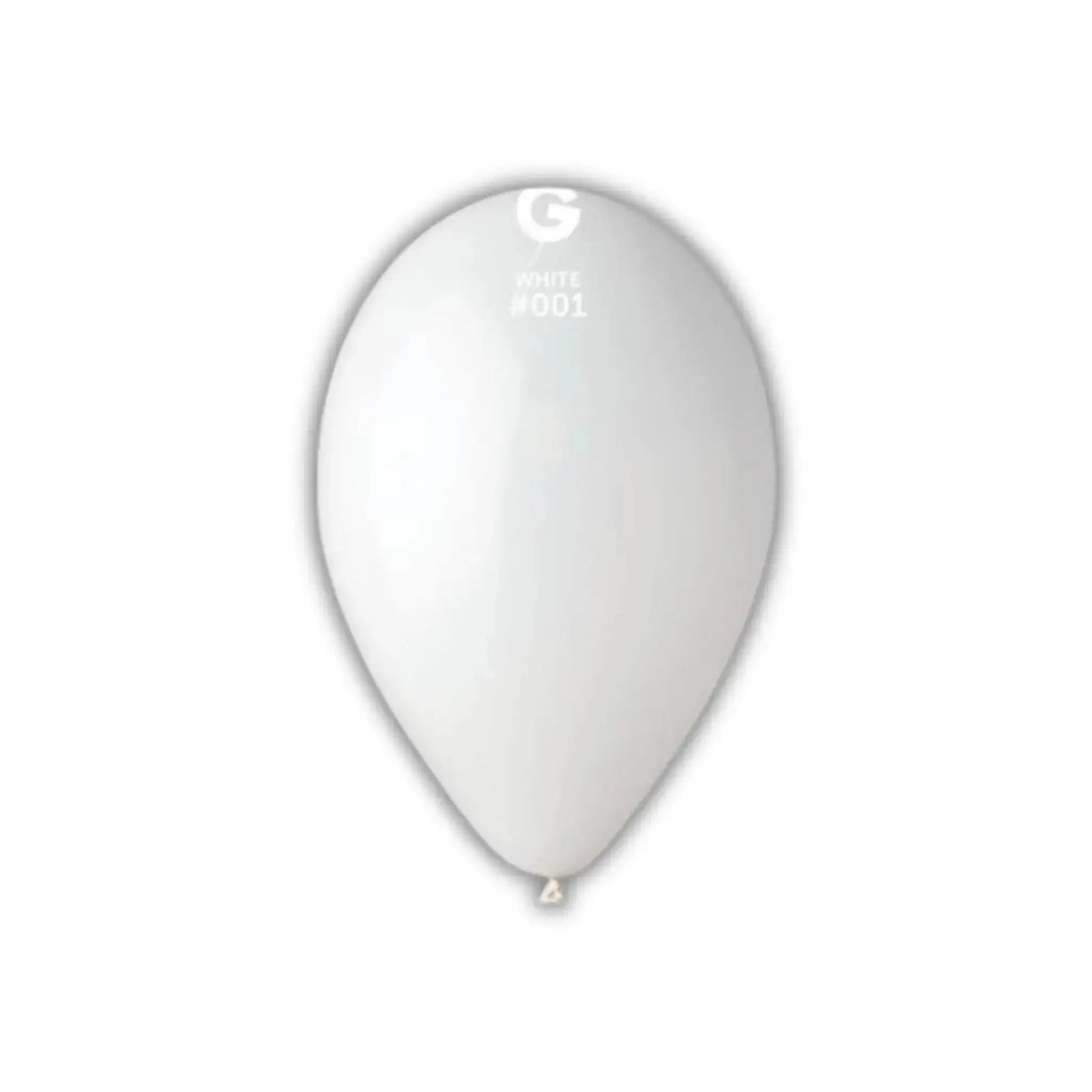 Gemar Professional Decorator Pack #001 13" White Latex Balloons - 50 Pack