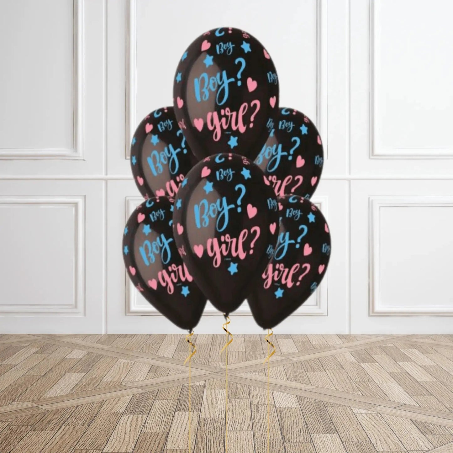 Gender Reveal Party Balloons – "Boy or Girl?" Pack of 6 with Helium Option | The Party Hut