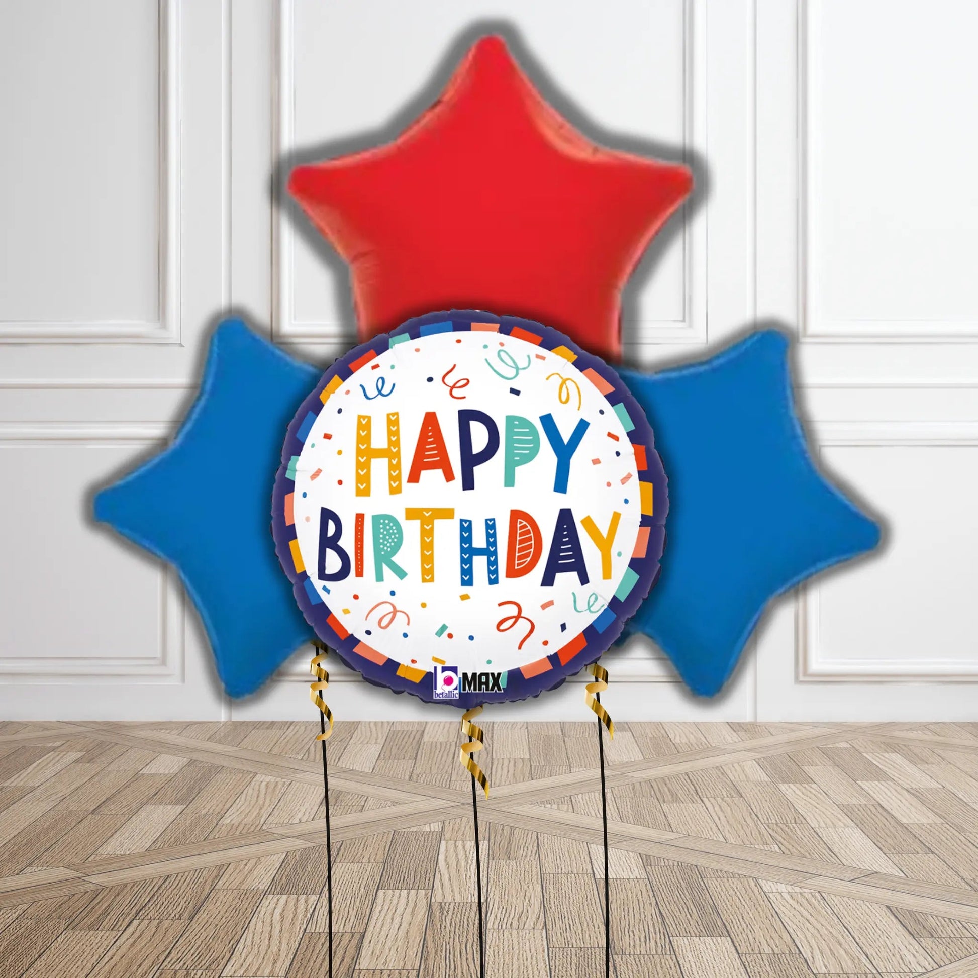 Gift Box Happy Birthday Balloon Bouquet