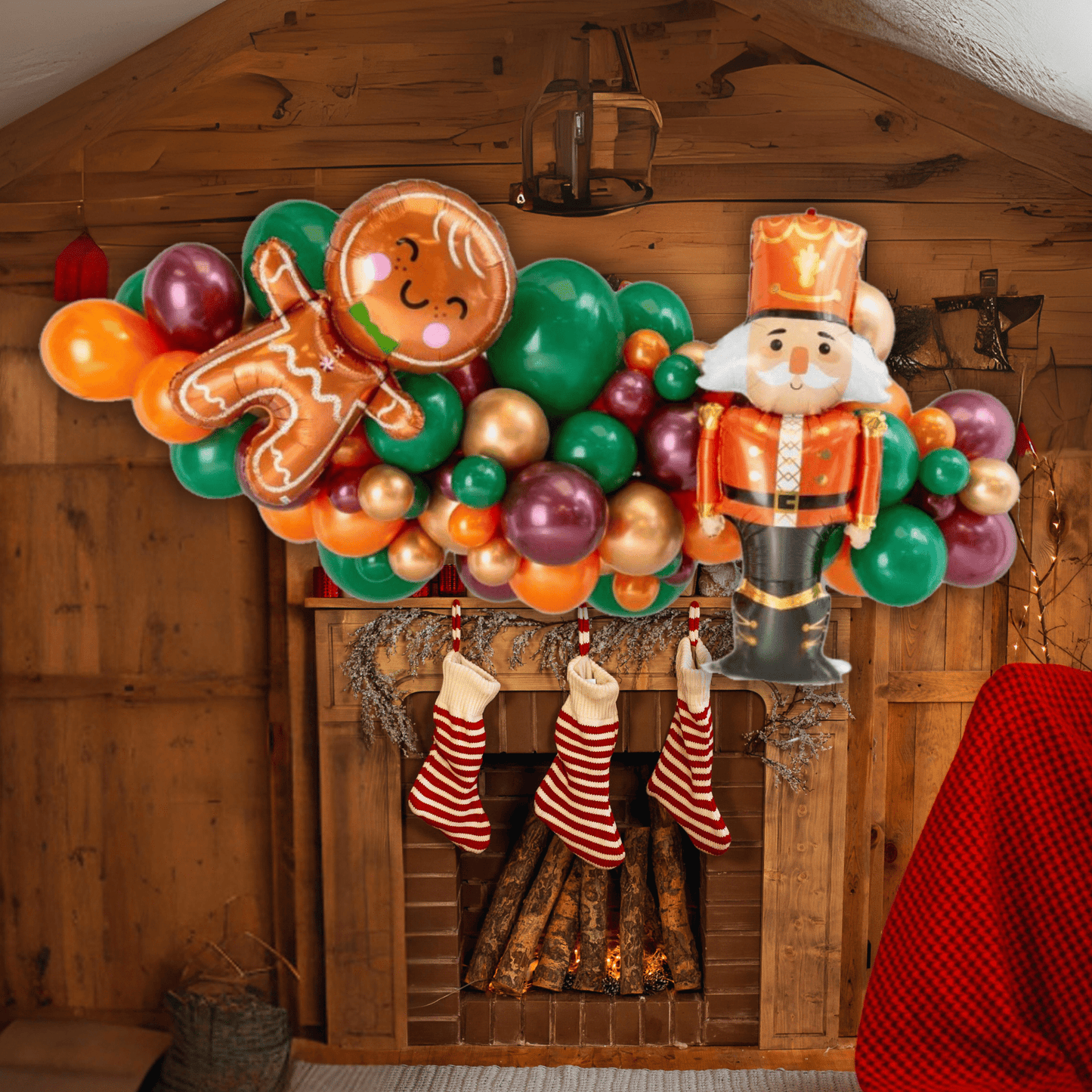 Gingerbread & Nutcracker Christmas 2m Balloon Garland | The Party Hut