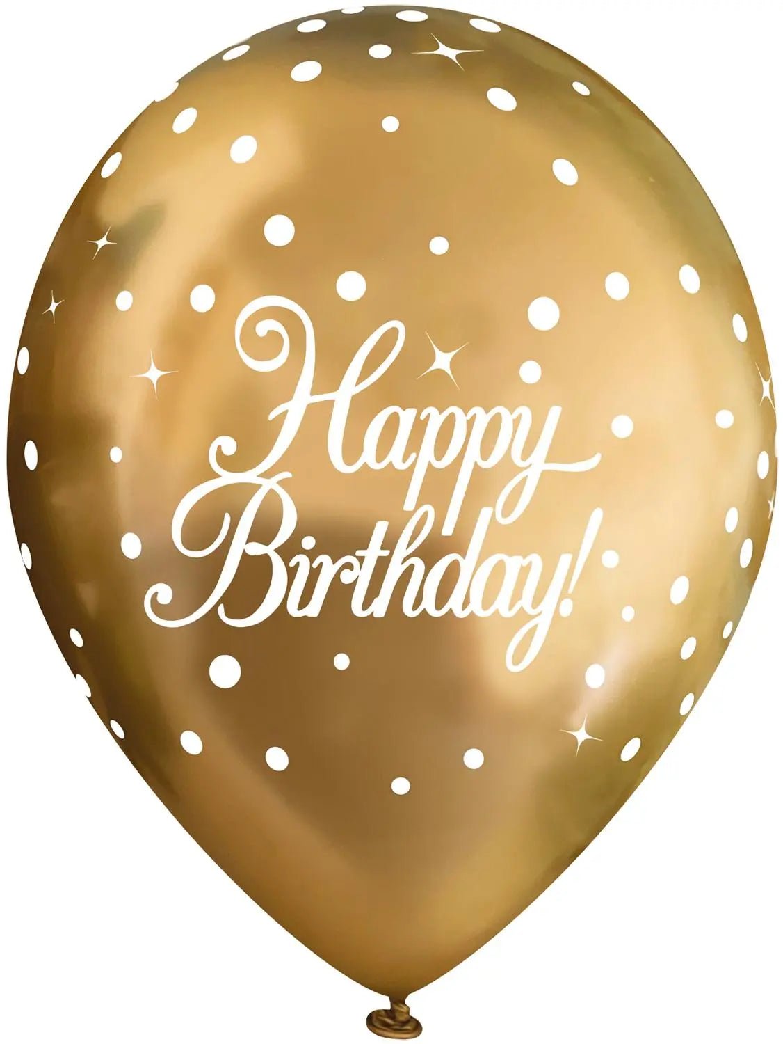 Gold Happy Birthday Balloons 6pk | The Party Hut