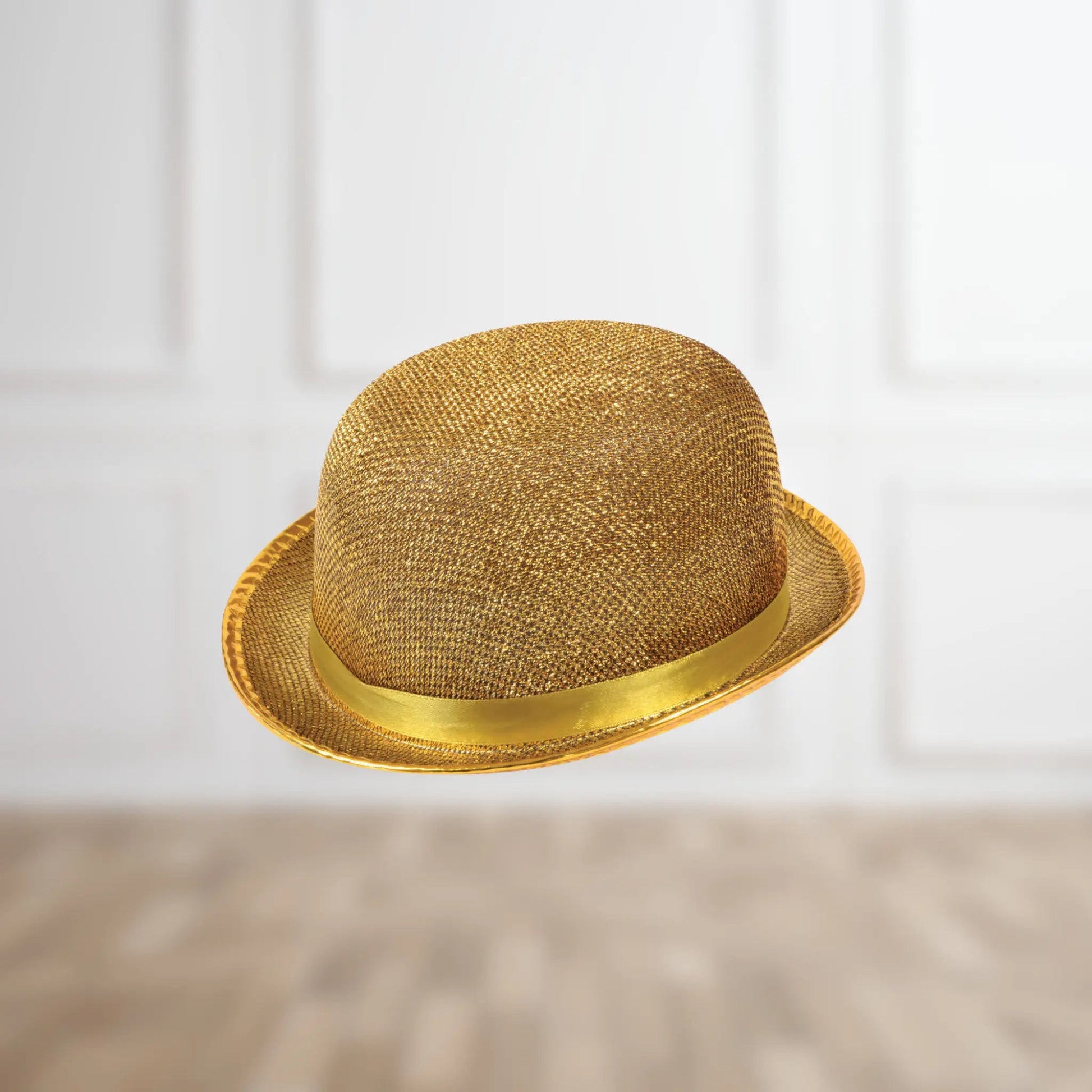 Gold Lurex Bowler Hat – Sparkling Costume Accessory