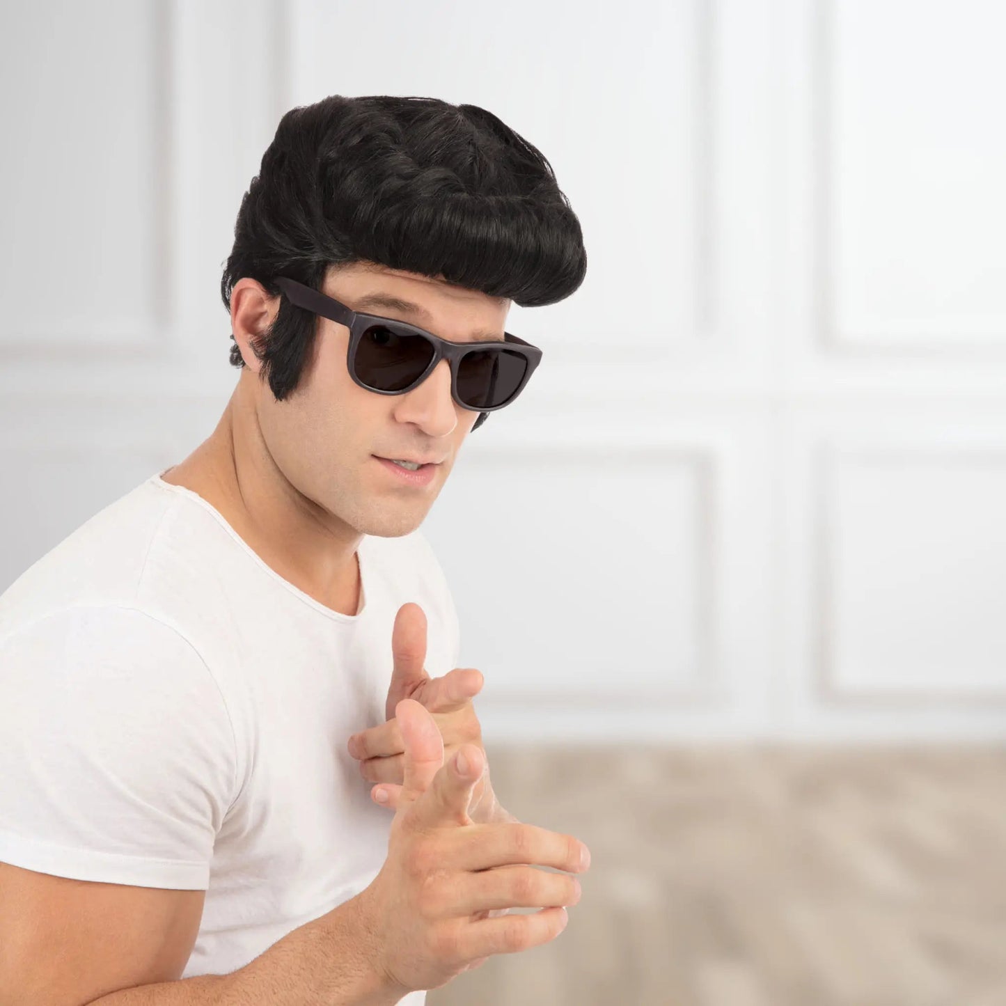 Greaser Wig - Classic 1950s Rock ‘n’ Roll Style | The Party Hut