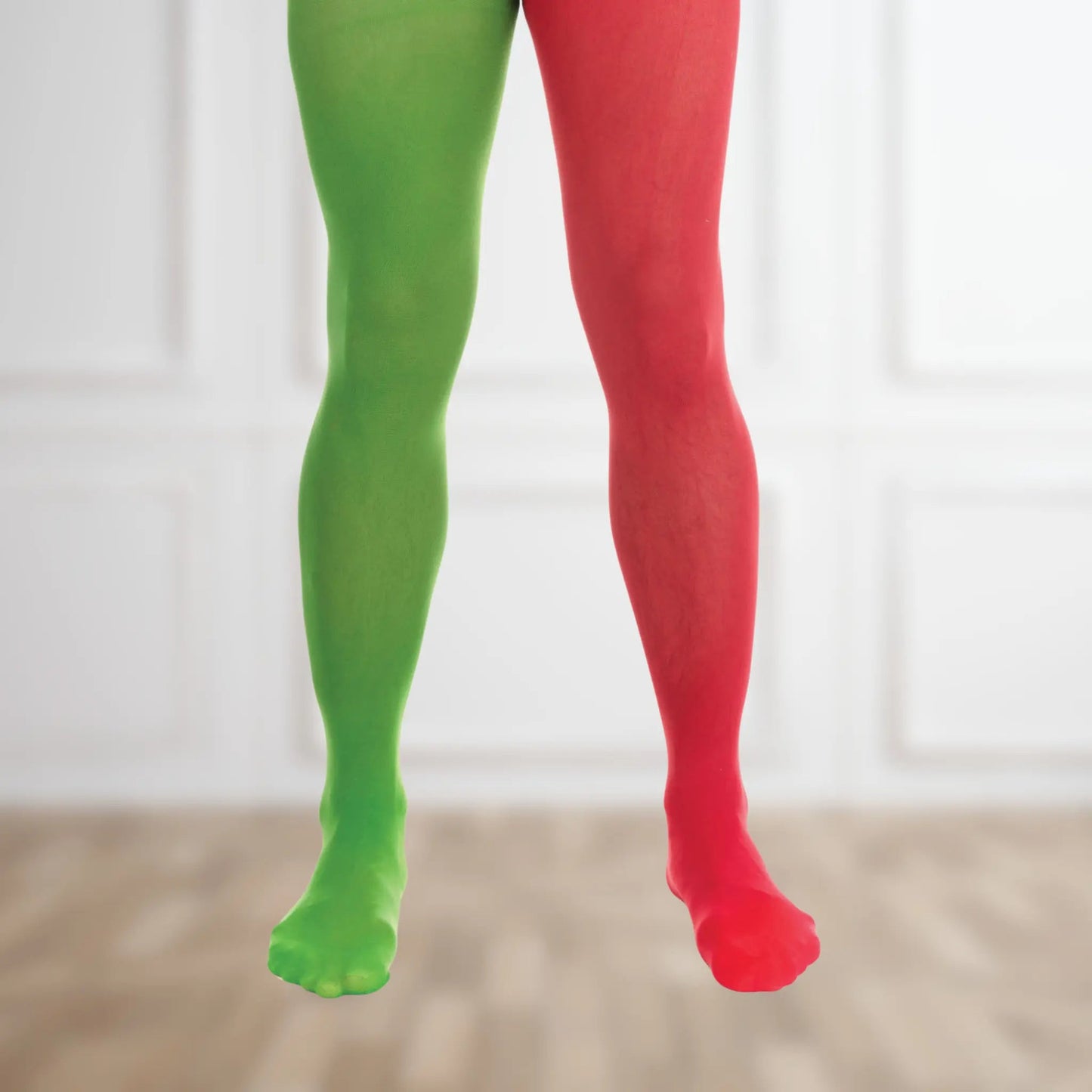 Green and Red Elf Tights – Festive Holiday Accessory | The Party Hut