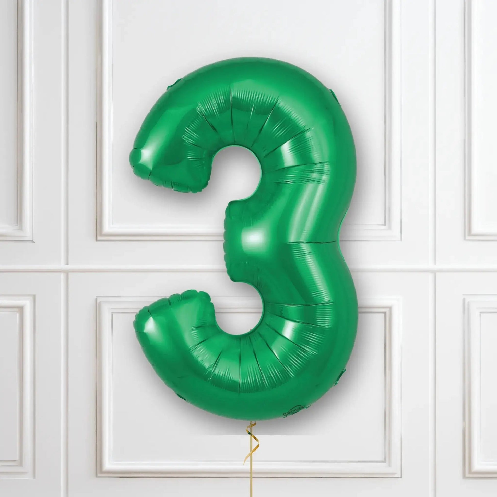 Green Number Balloons - 34", With Helium