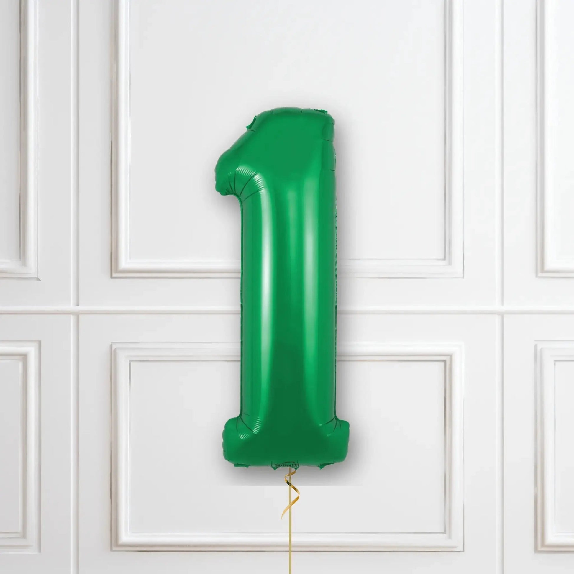 Green Number Balloons - 34", With Helium