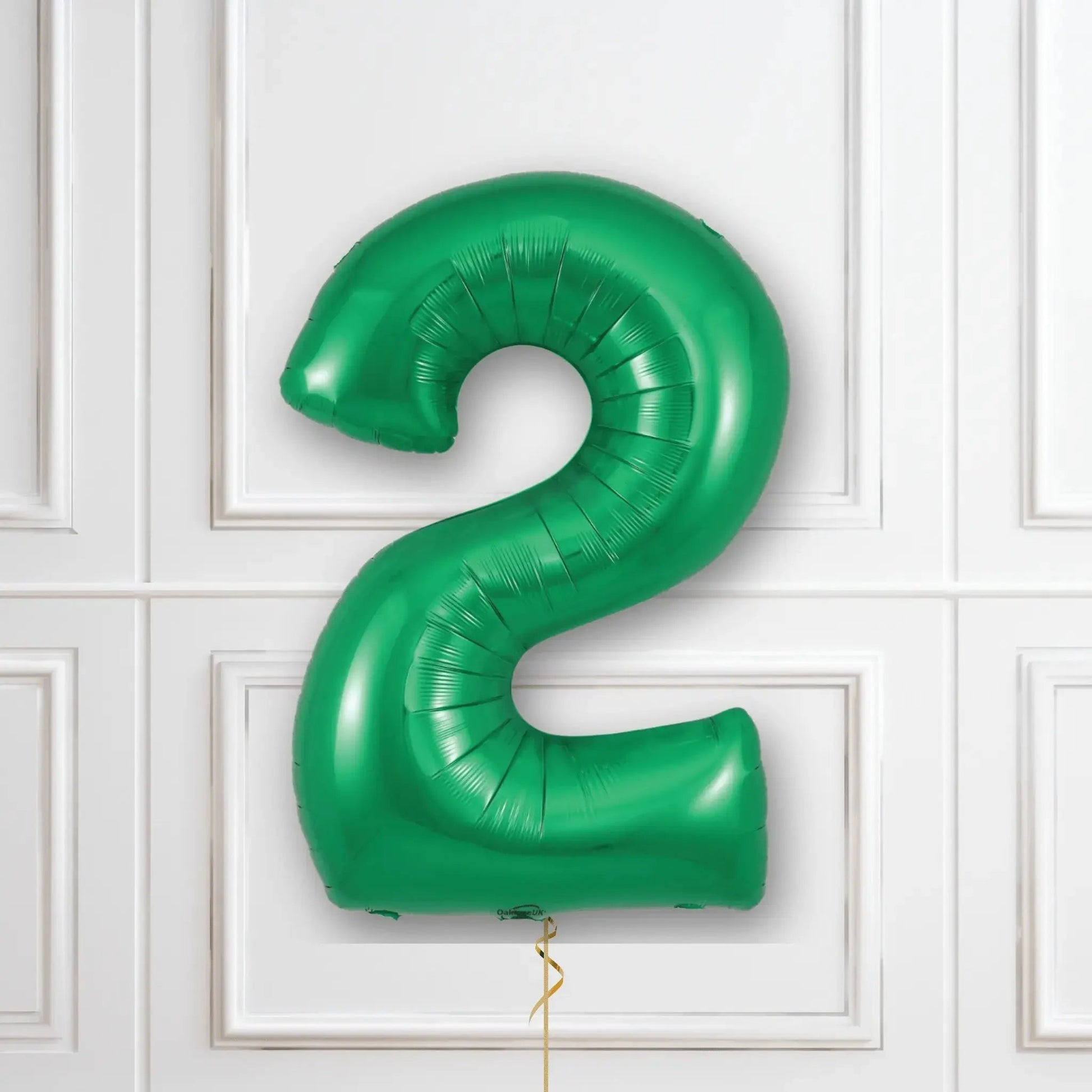 Green Number Balloons - 34", With Helium