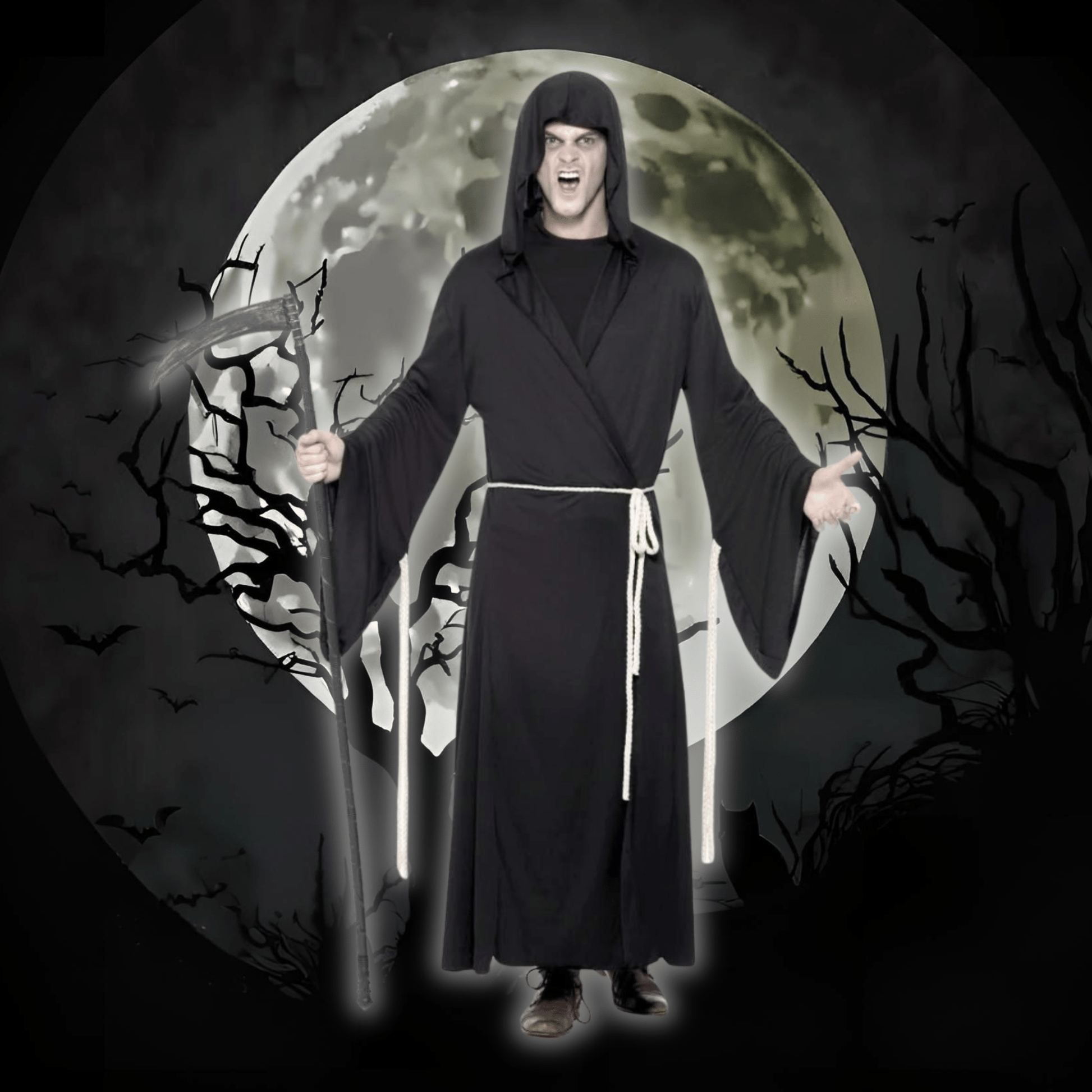 Костюм на Grim Reaper, черен