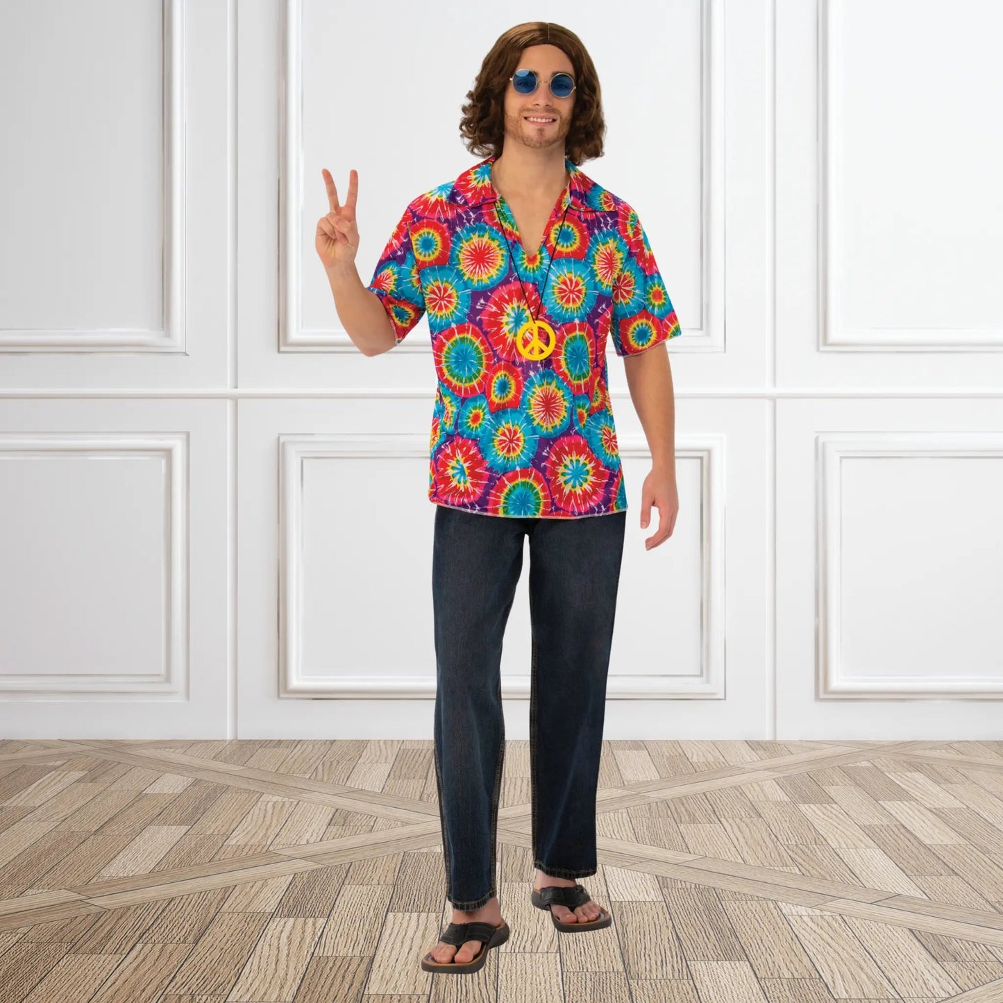 Groovy Psychedelic Hippy Costume – Embrace the Vibrant 60s Spirit | The Party Hut