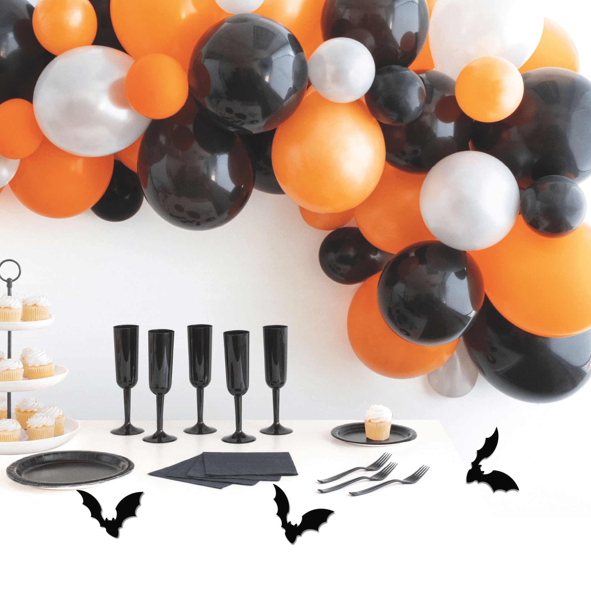 Halloween Silver & Orange Balloon Arch Kit | The Party Hut