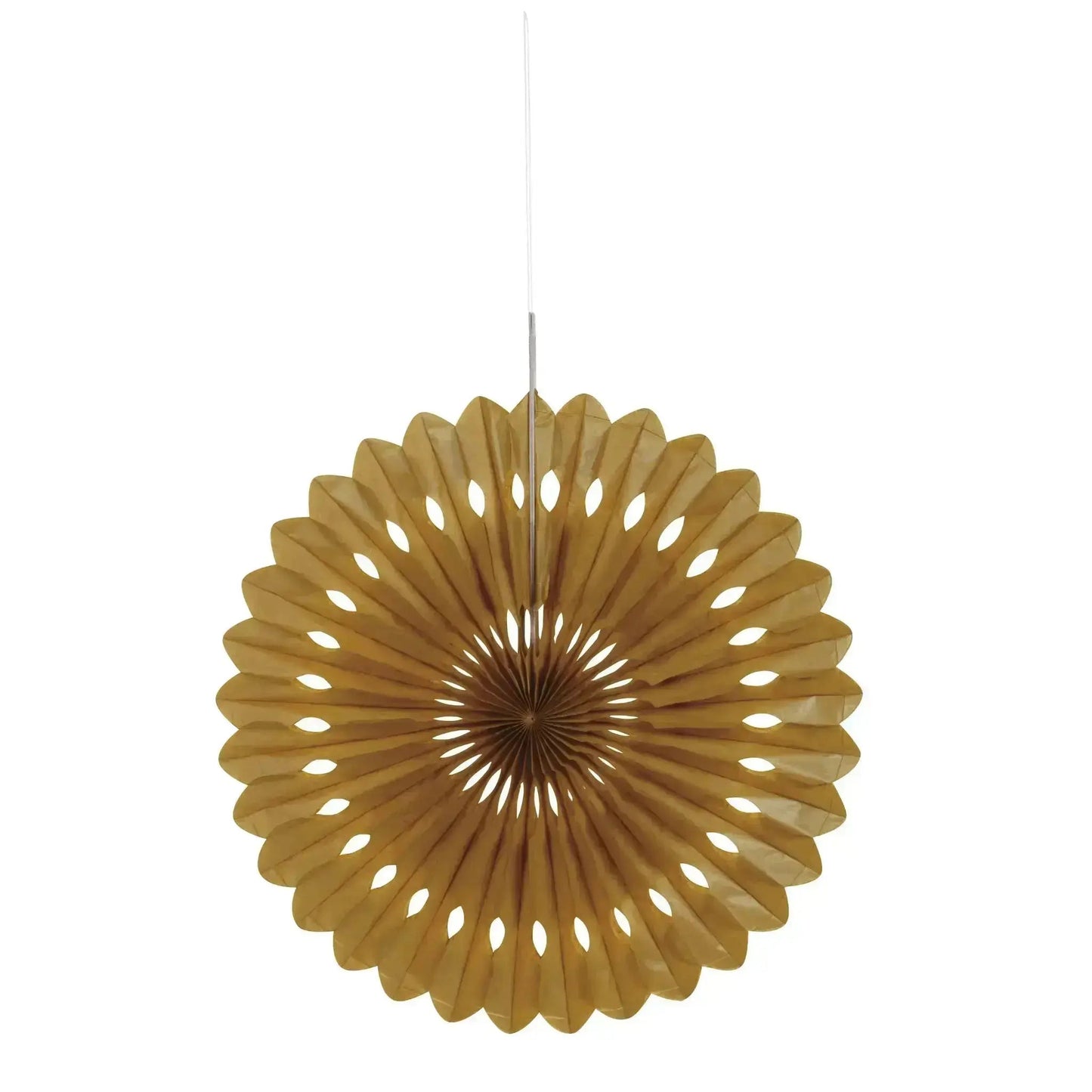 Hanging Fan Decoration - Gold | The Party Hut