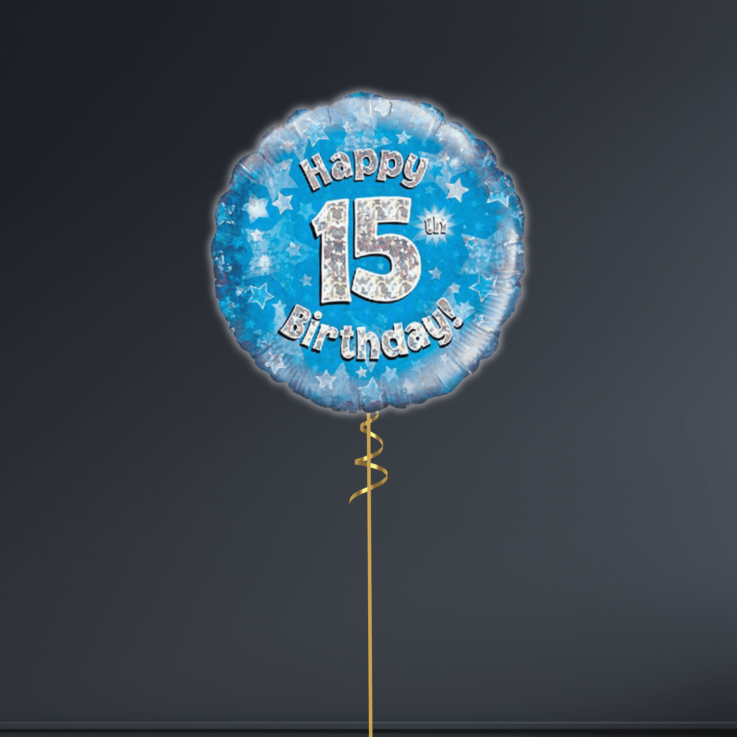 Happy 15th Birthday Blue Foil Balloon – 18" | The Party Hut