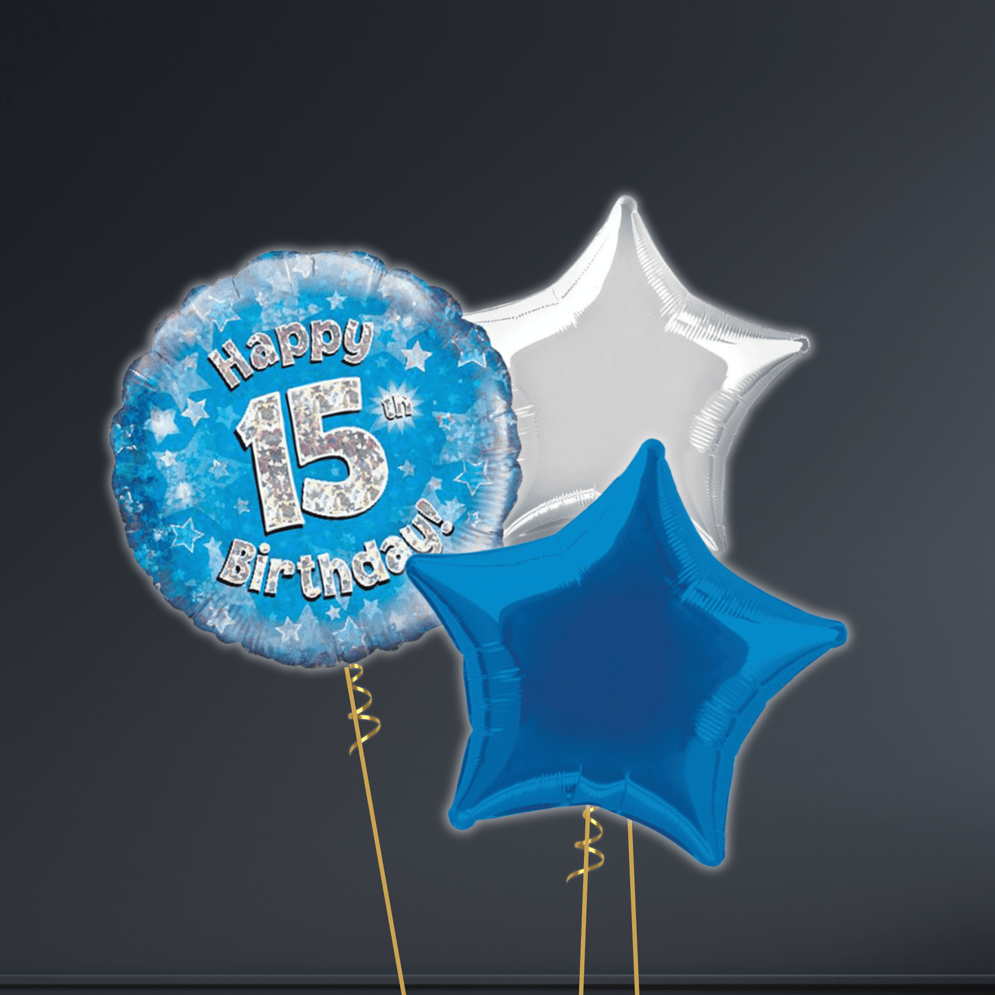 Happy 15th Birthday Blue Foil Balloon – 18" | The Party Hut