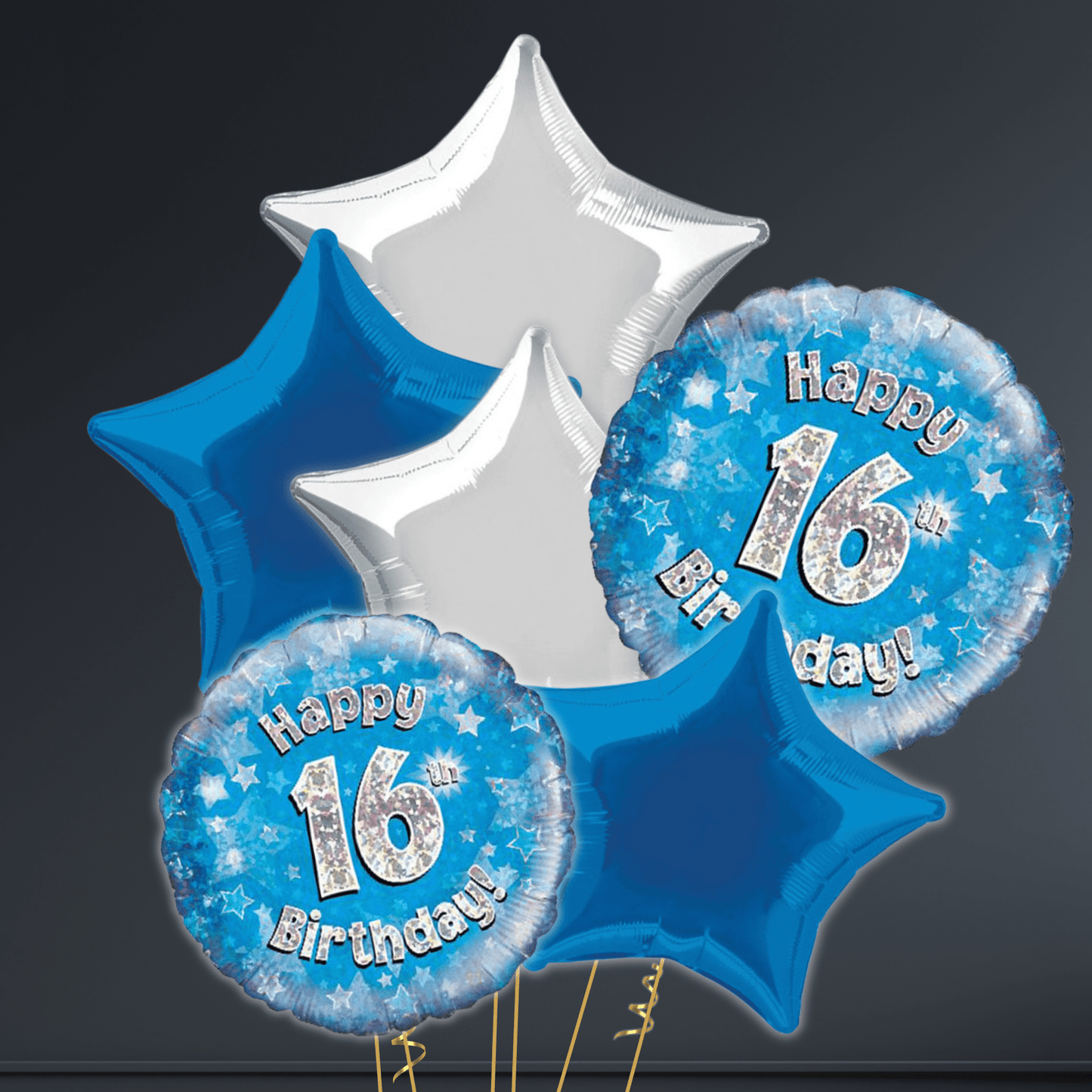 Happy 16th Birthday Blue Foil Balloon – 18" | The Party Hut