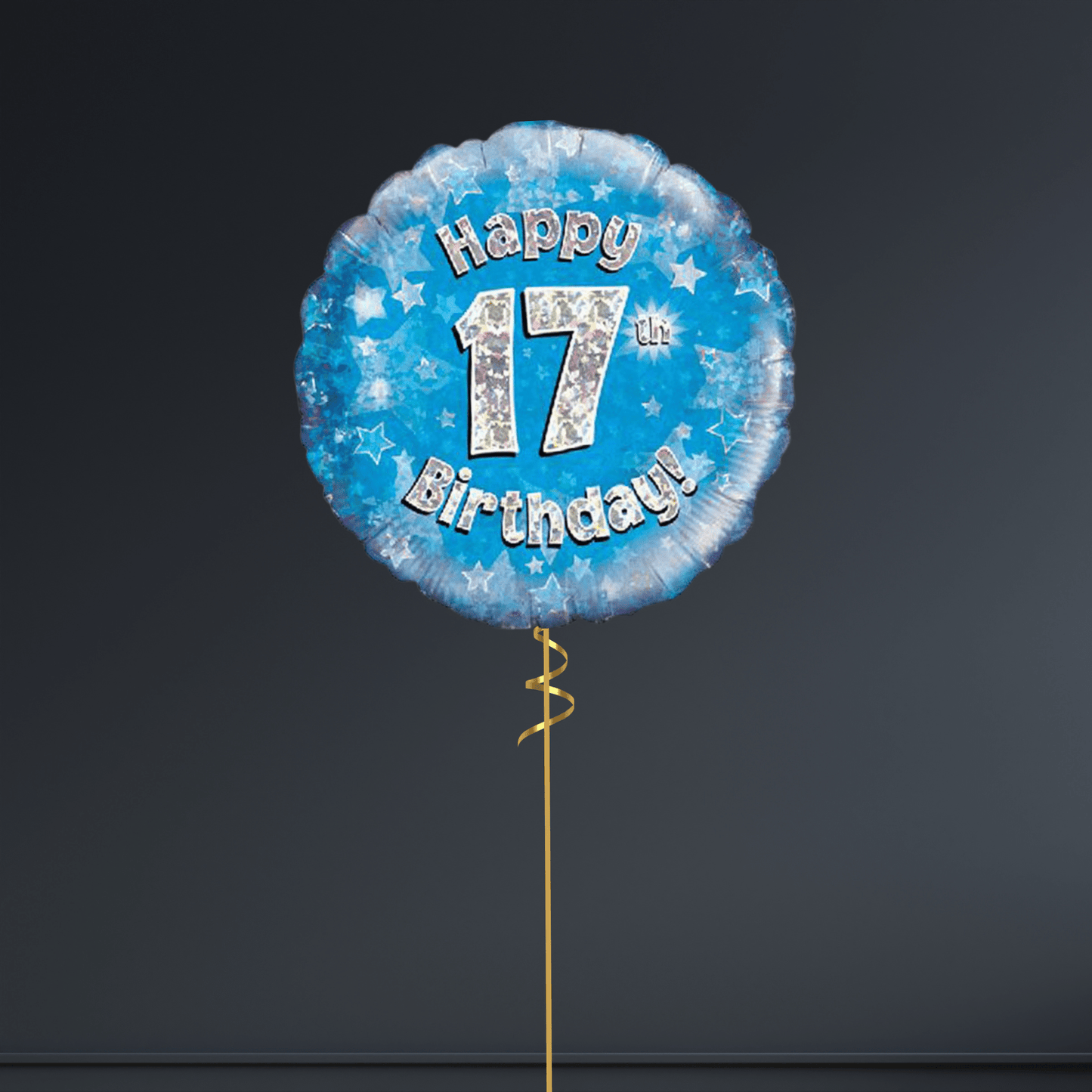 Happy 17th Birthday Blue Foil Balloon – 18" | The Party Hut