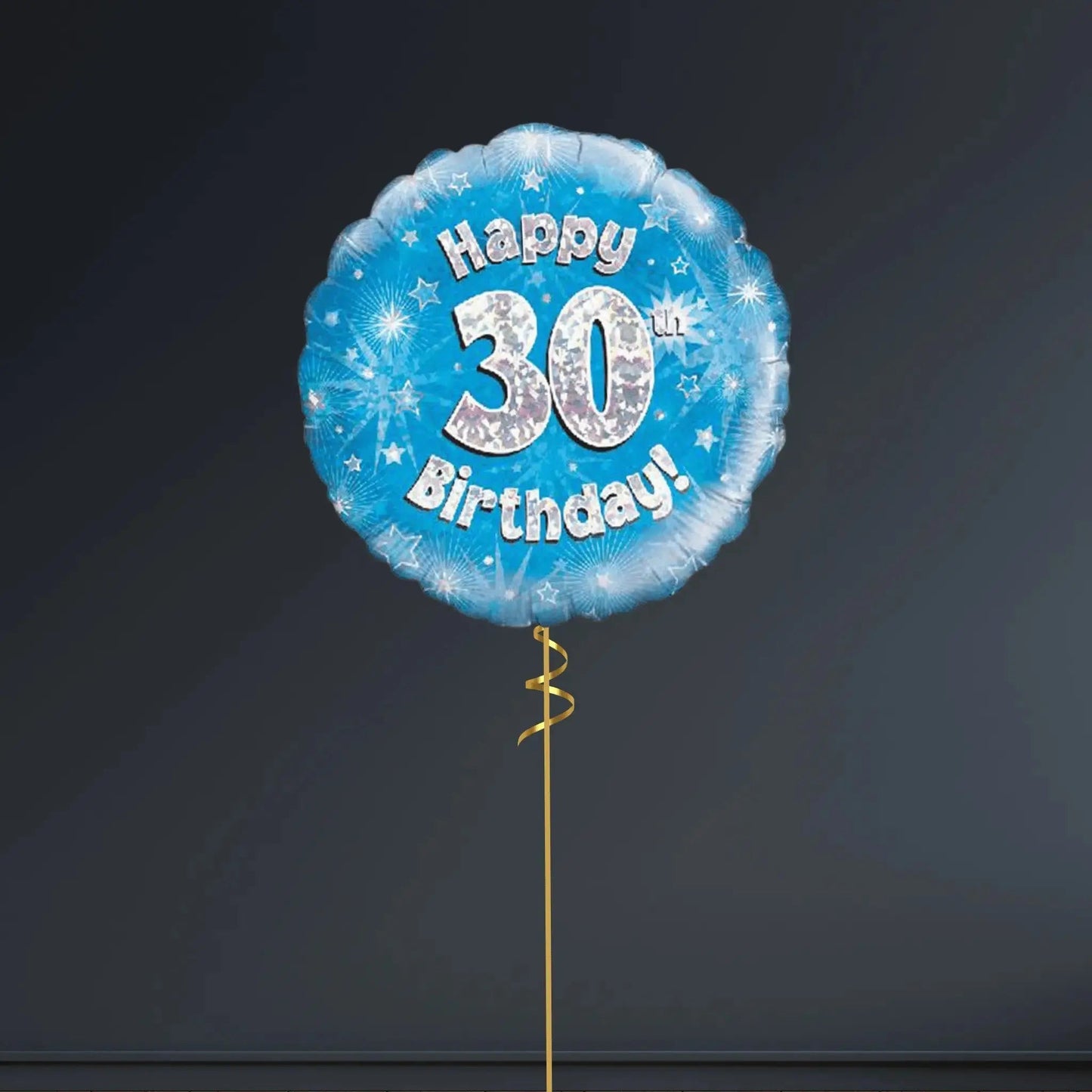 Happy 30th Birthday Blue Foil Balloon - 18" | The Party Hut