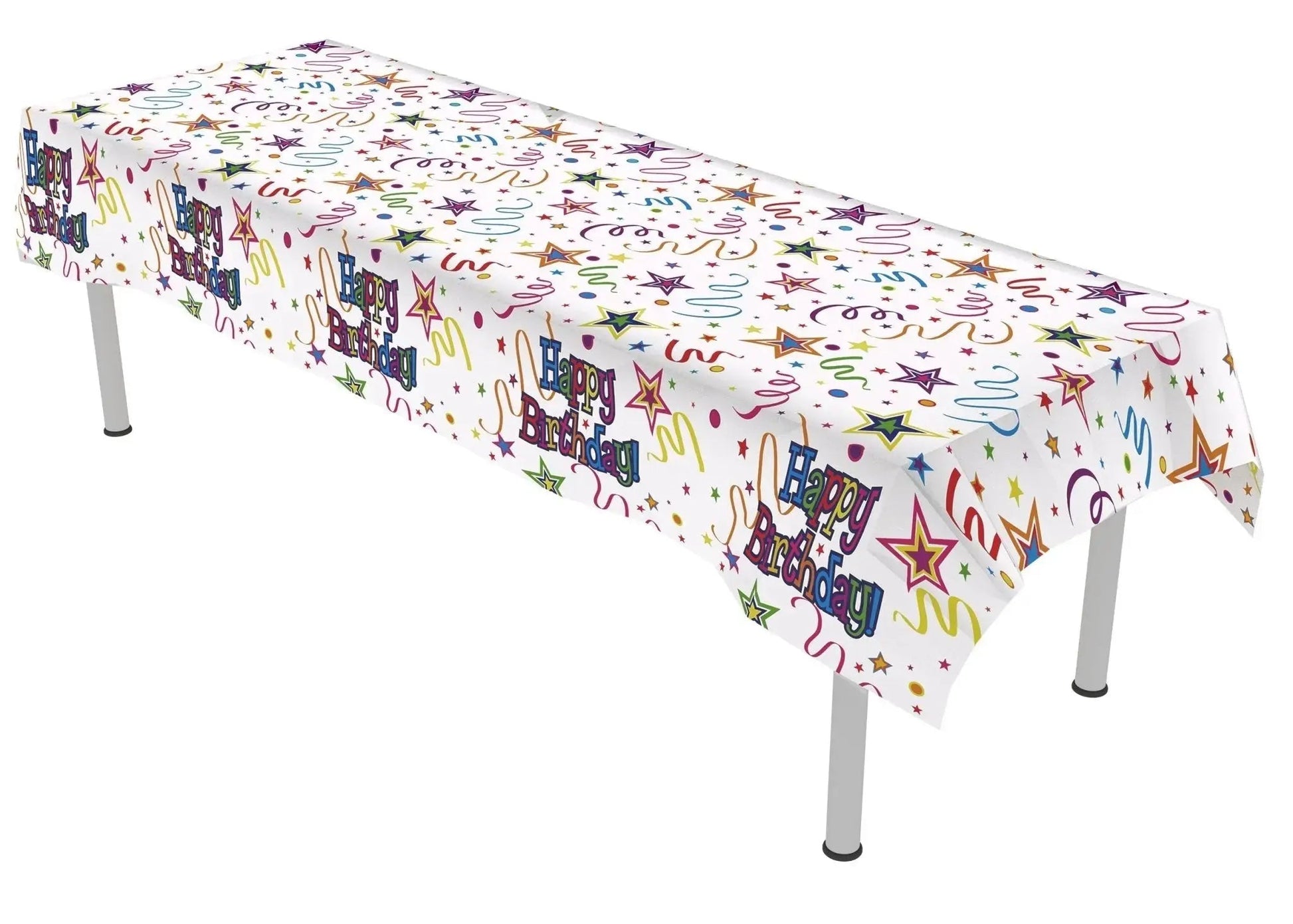 Happy Birthday Colourful Confetti Tablecover