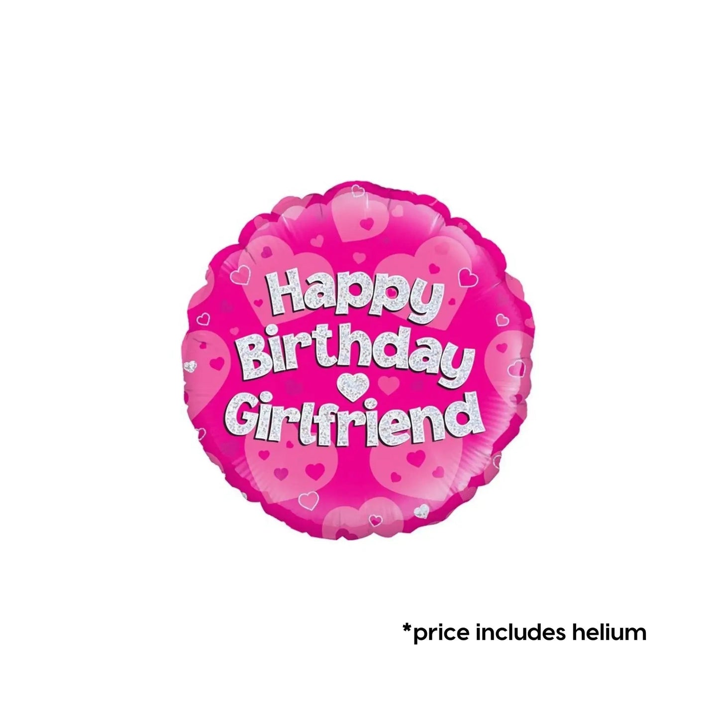 Happy Birthday Girlfriend - Pink Sparkle Balloon | The Party Hut