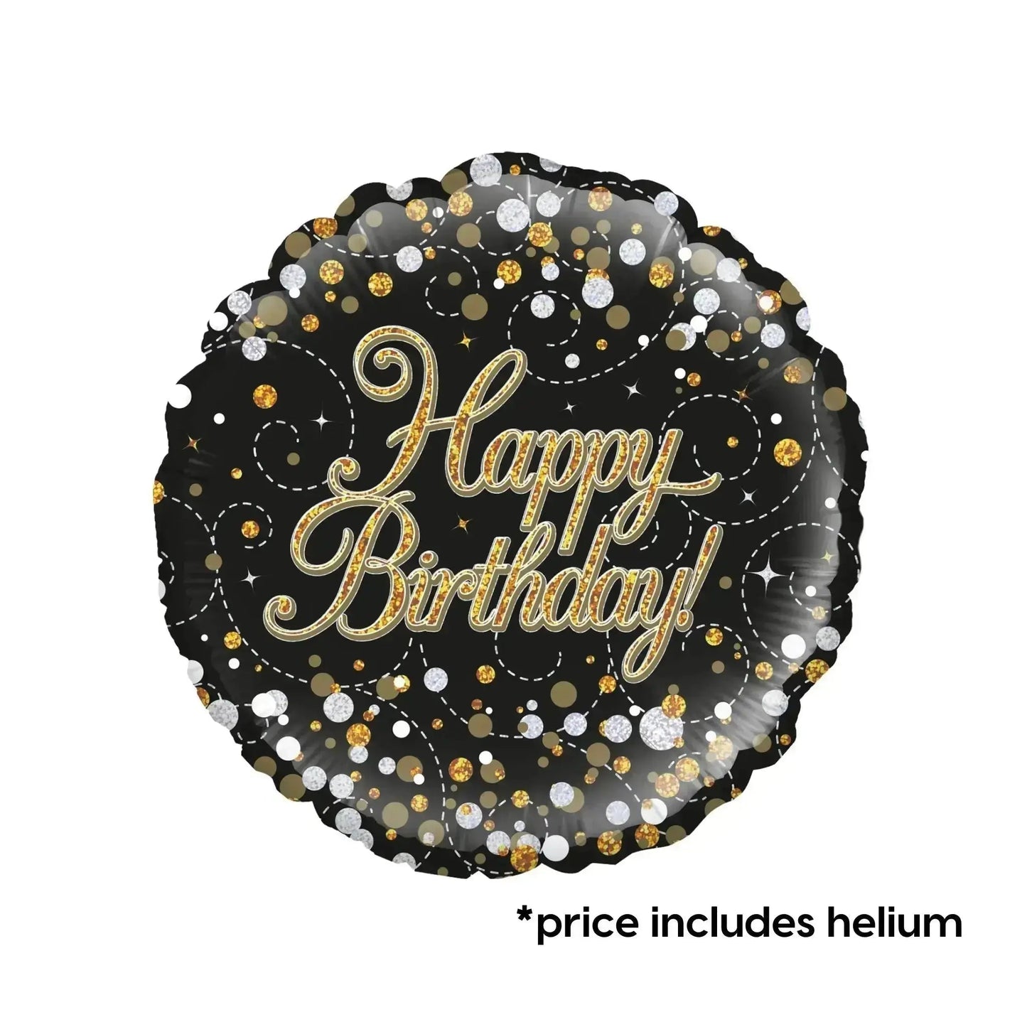 Happy Birthday - Gold Sparkle Balloon | The Party Hut