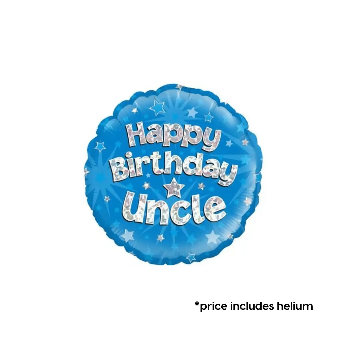 Happy Birthday Uncle - Blue Sparkle Balloon | The Party Hut