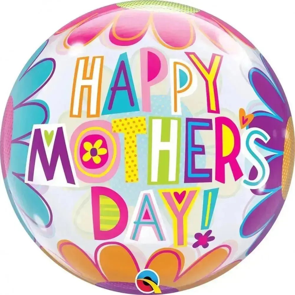 Happy Mothers Day Big Flowers Bubble Balloon | The Party Hut