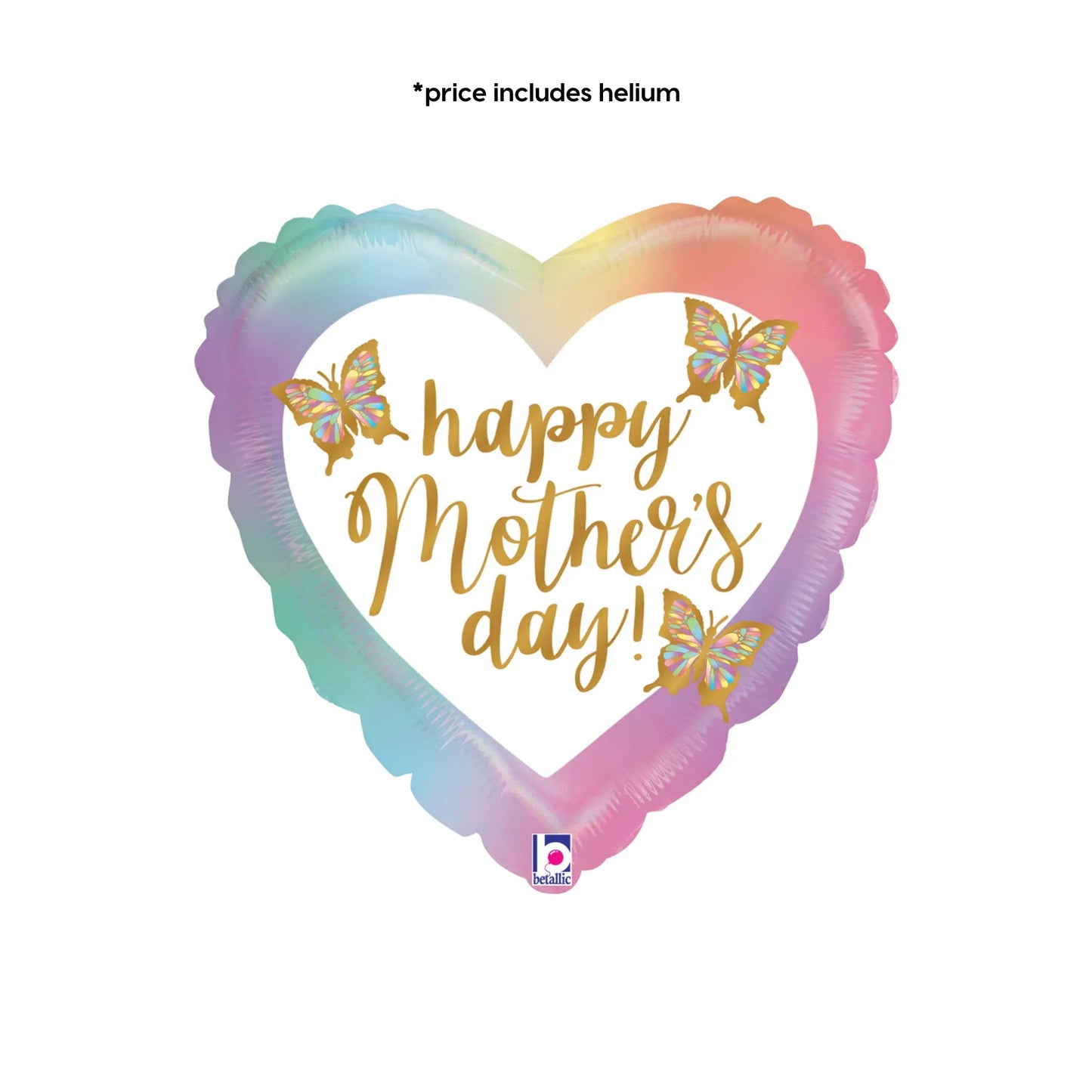 Happy Mothers Day - Opal Butterflies Balloon | The Party Hut